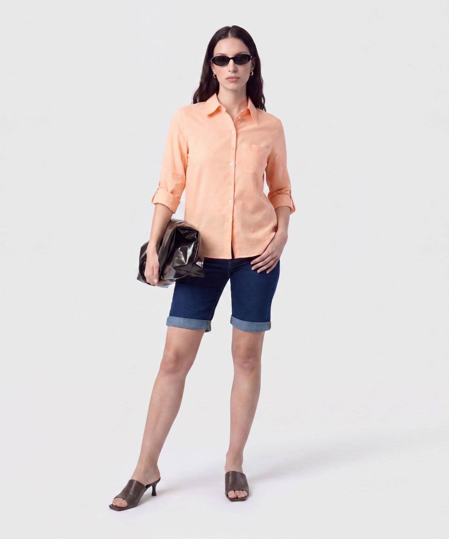 Camisa Río Urbano naranja para mujer, vista 2