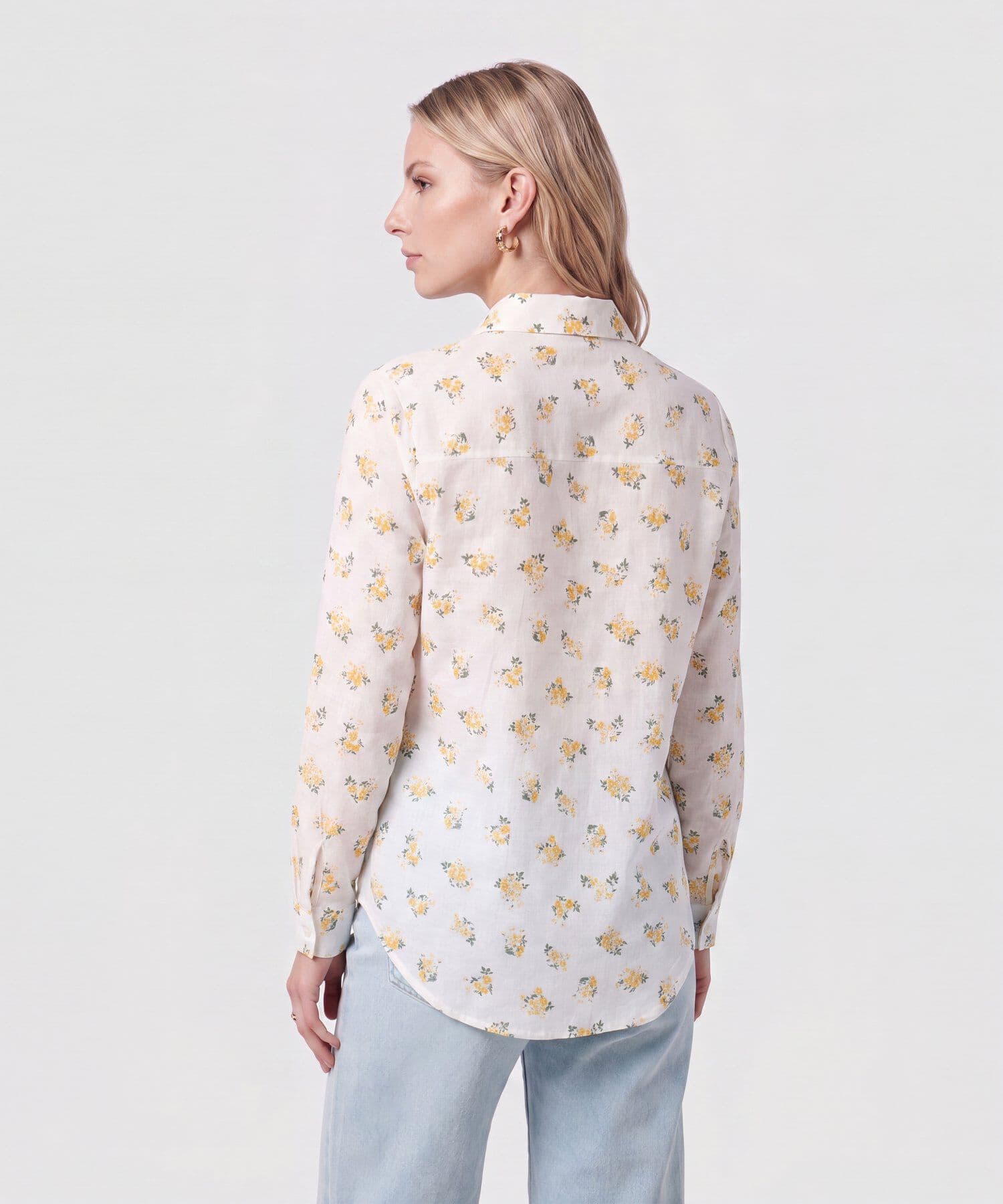 Camisa Violeta Contemporáneo blanco para mujer, vista 4