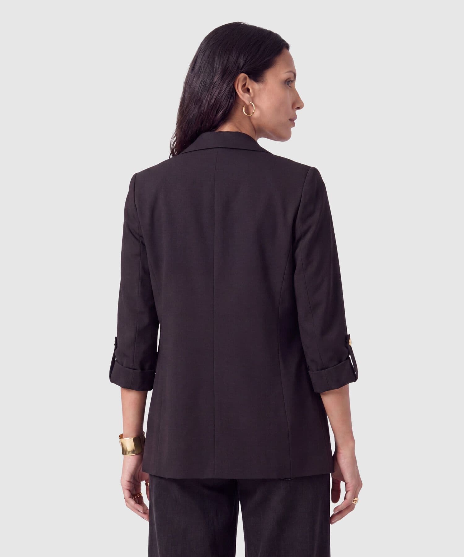 Chaqueta Sabana Suave negro para mujer, vista 4