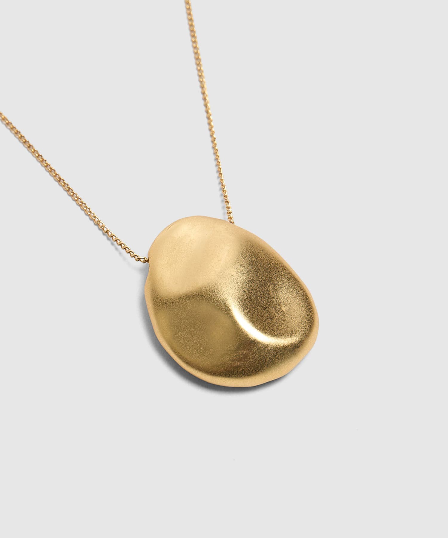 Aretes Río Natural dorado para mujer, vista 2