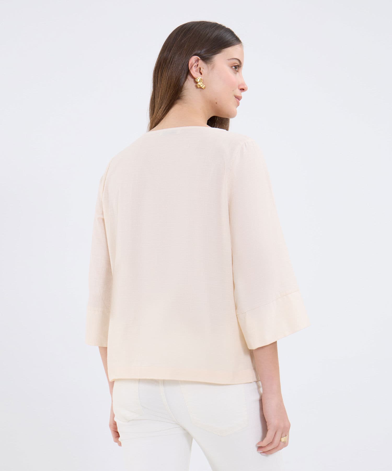 Blusa Elisa de Noche arena para mujer, vista 4