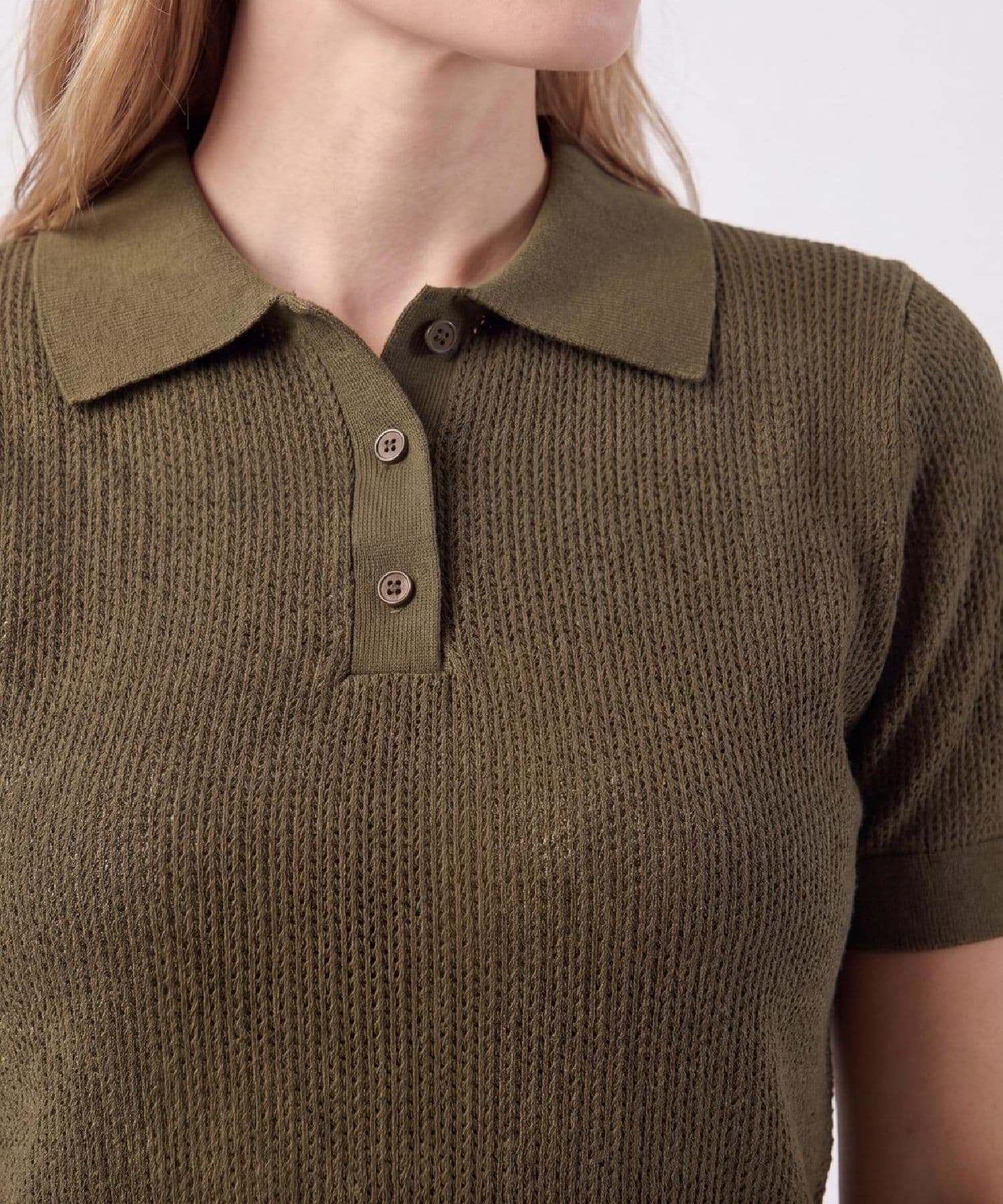 Polo Emilia de Día verde oliva para mujer, vista 3