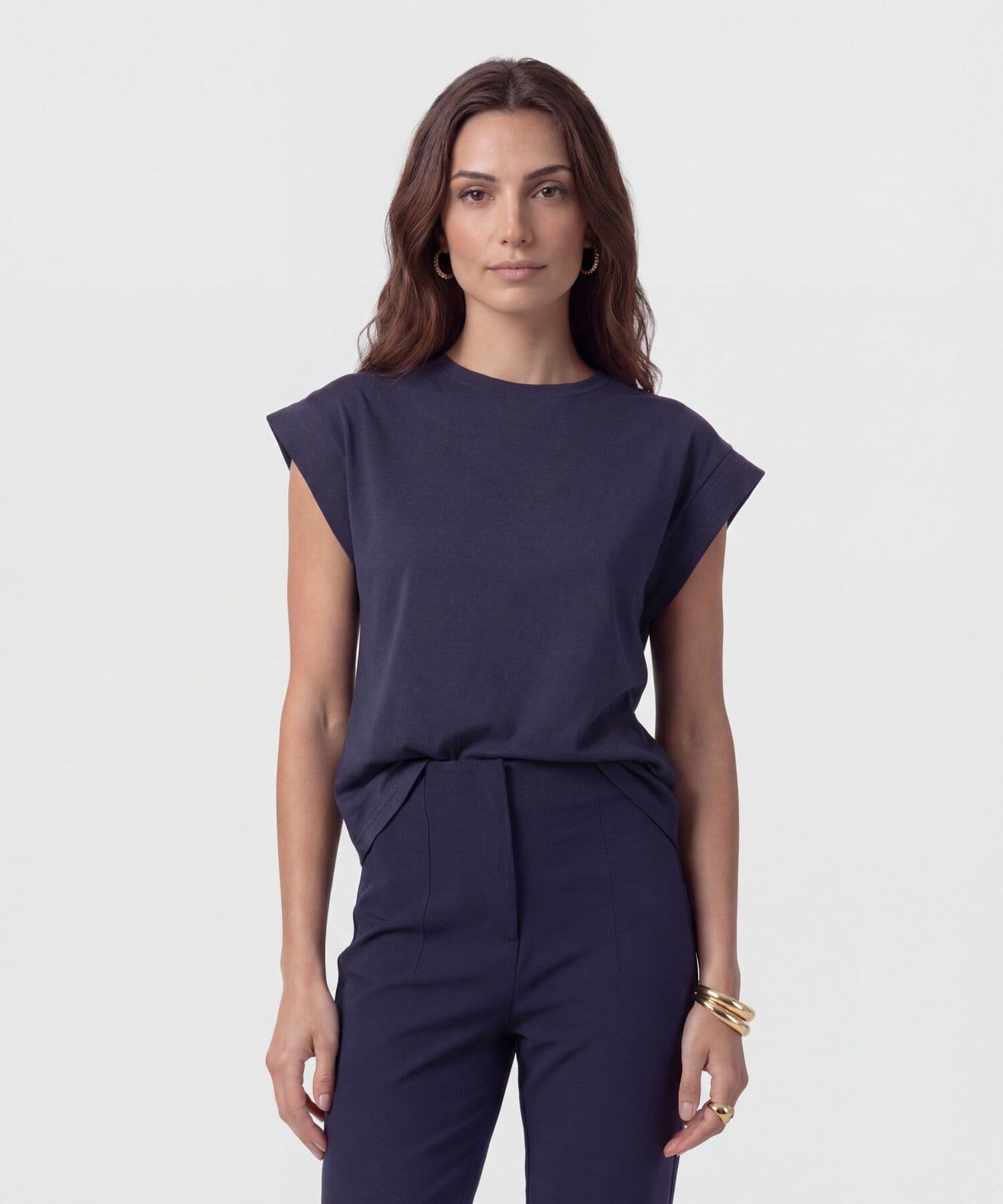 Camiseta Jacaranda de Ciudad azul marino para mujer, vista principal