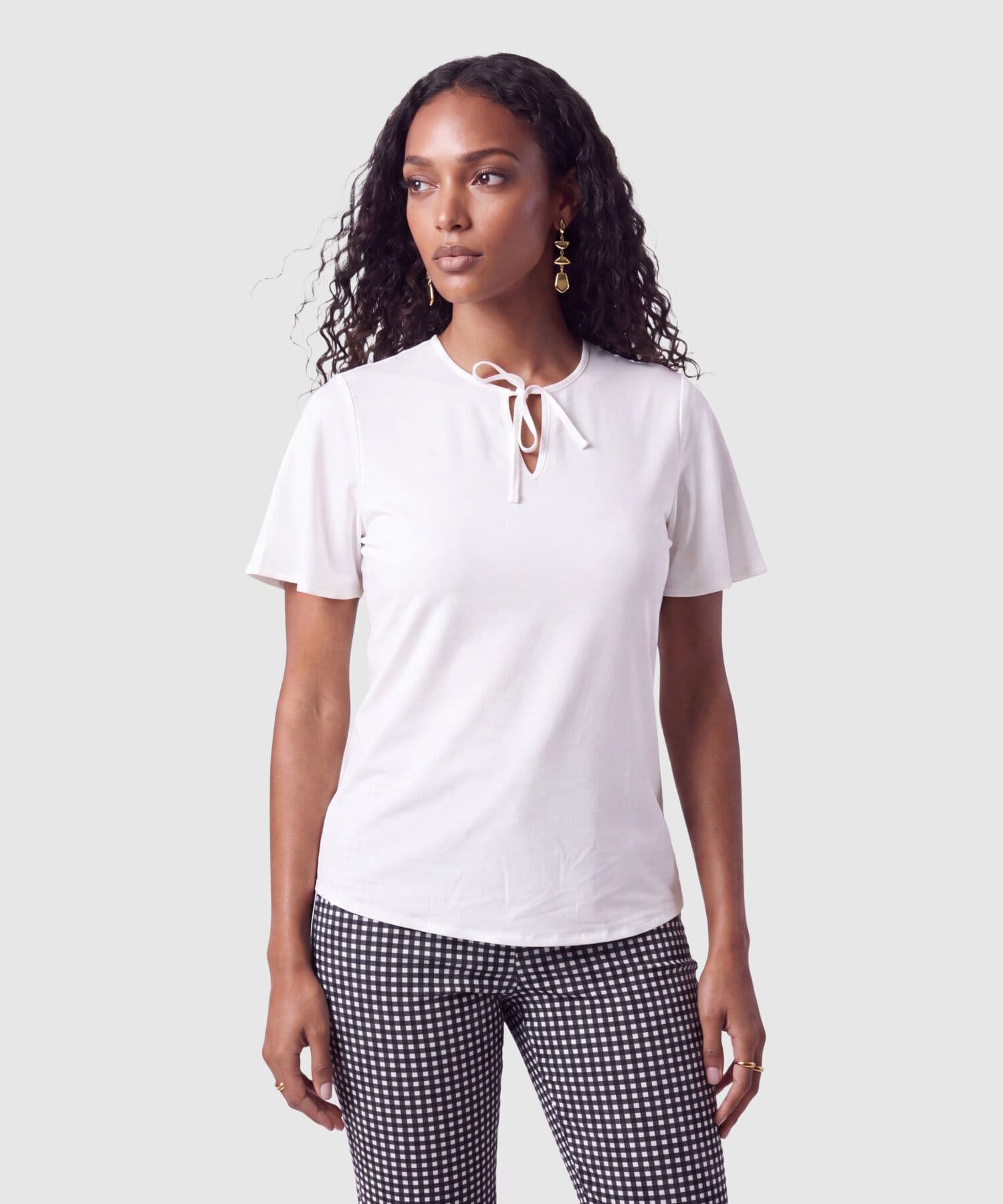 Blusa Elisa Relajado blanco para mujer, vista principal