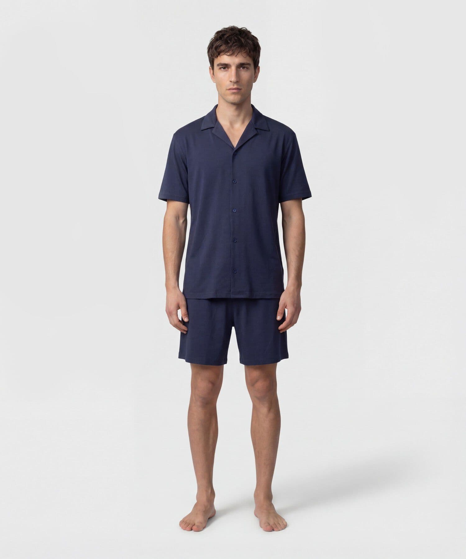 Pijama Elisa Esencial azul marino para hombre, vista 2