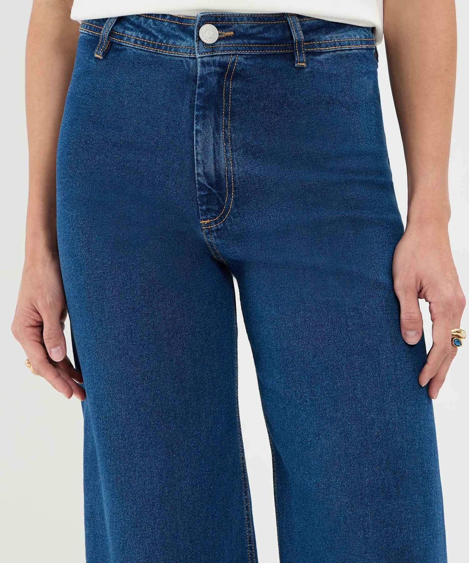 Jean Horizonte Edición Lino azul marino para mujer, vista 3