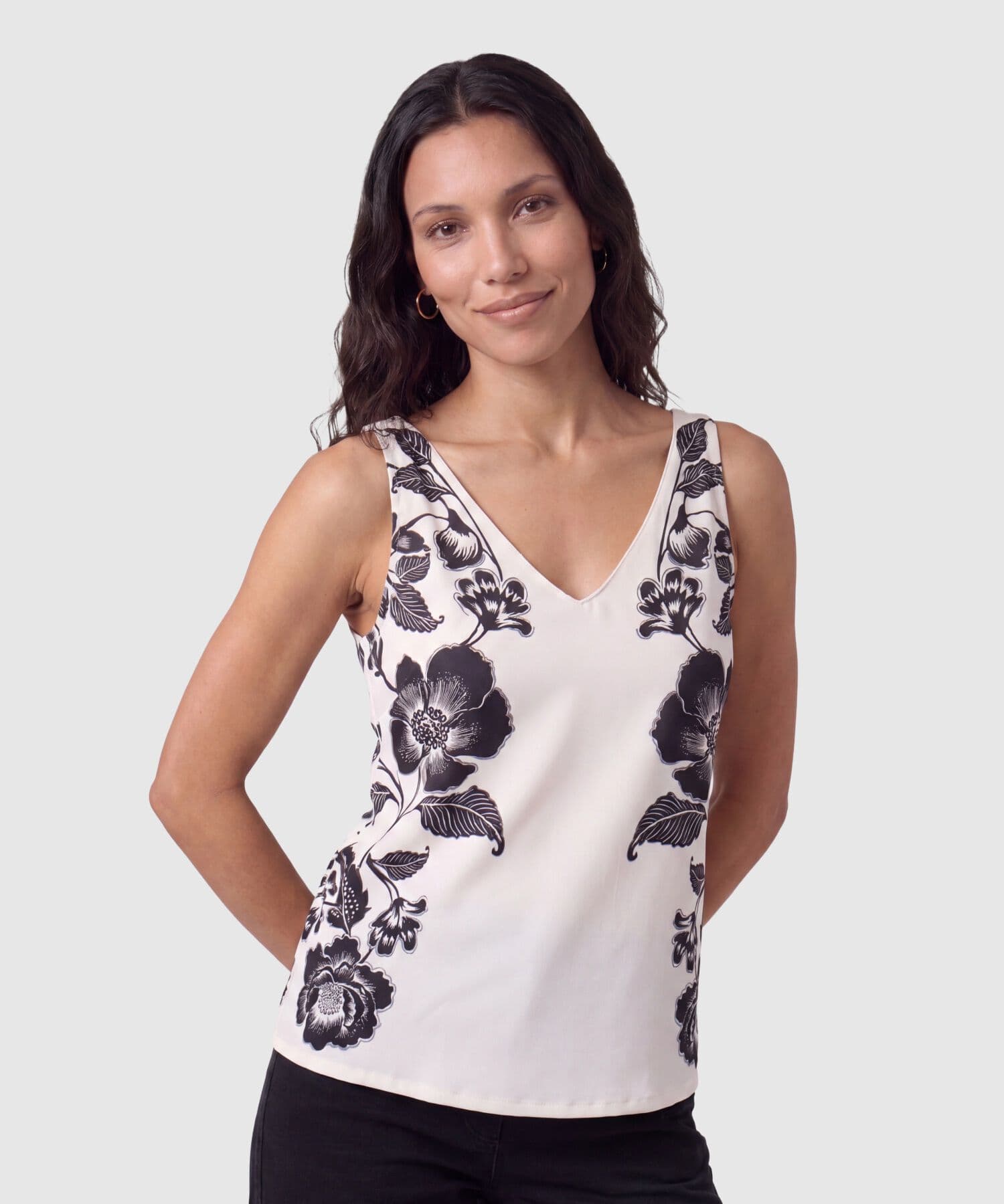 Camiseta Palma Fluido blanco para mujer, vista principal