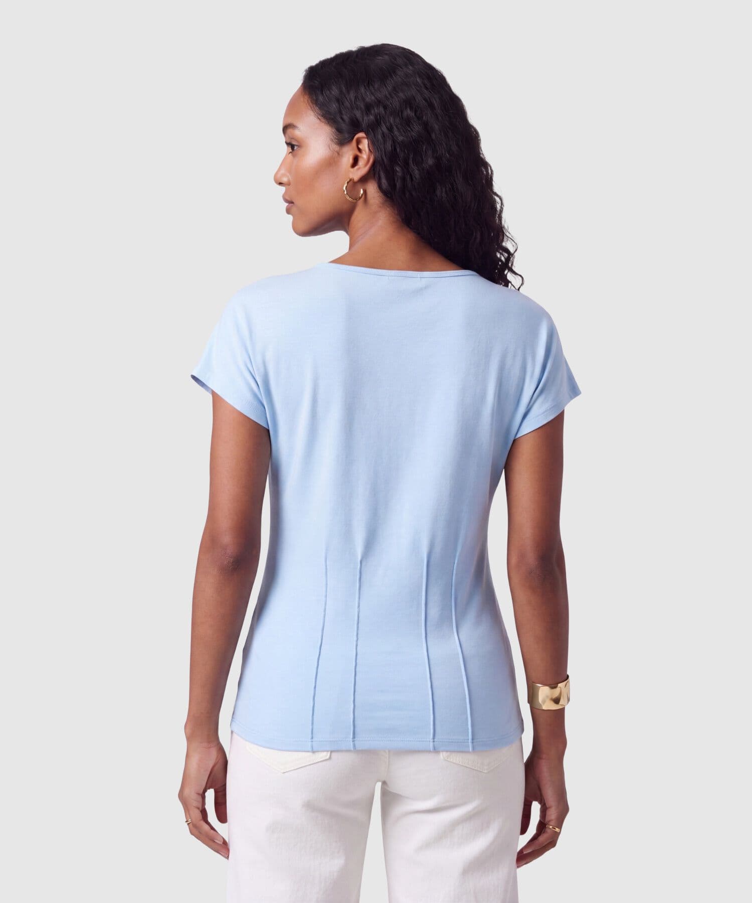 Camiseta Elisa Esencial azul marino para mujer, vista 4