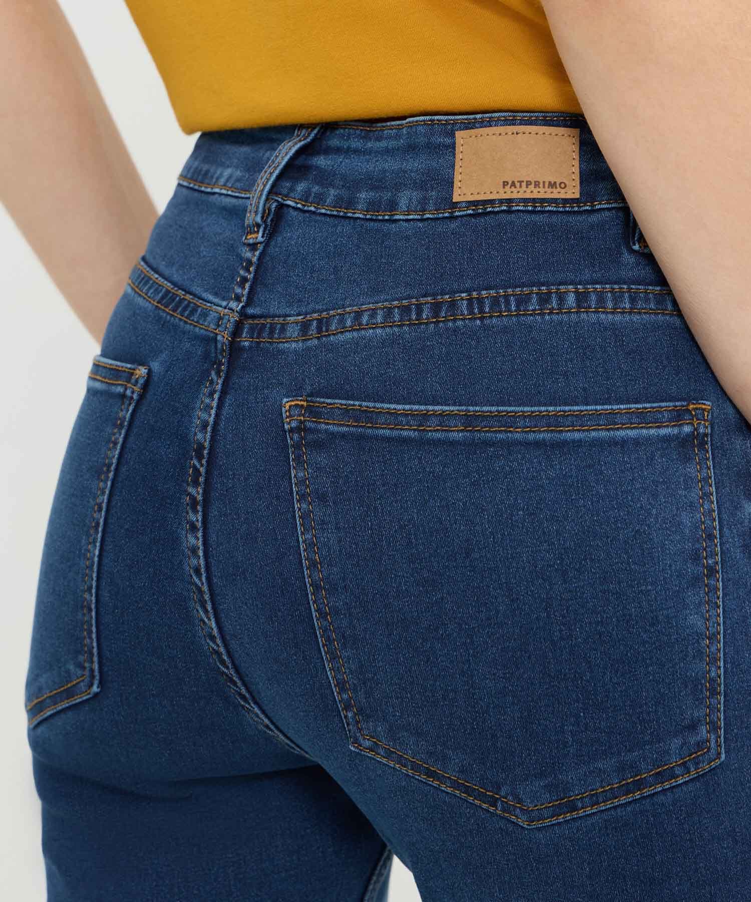 Jean Lumbre Natural azul marino para mujer, vista 5