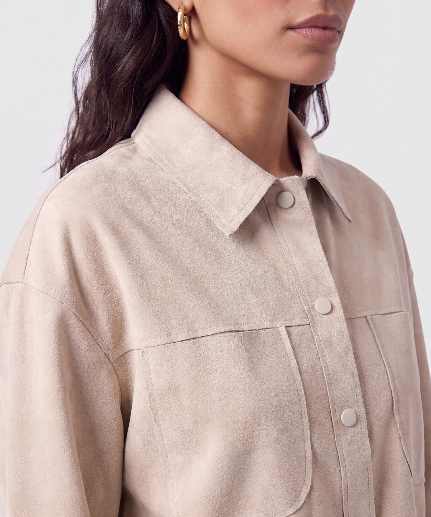 Chaqueta Carmín de Día arena para mujer, vista 3