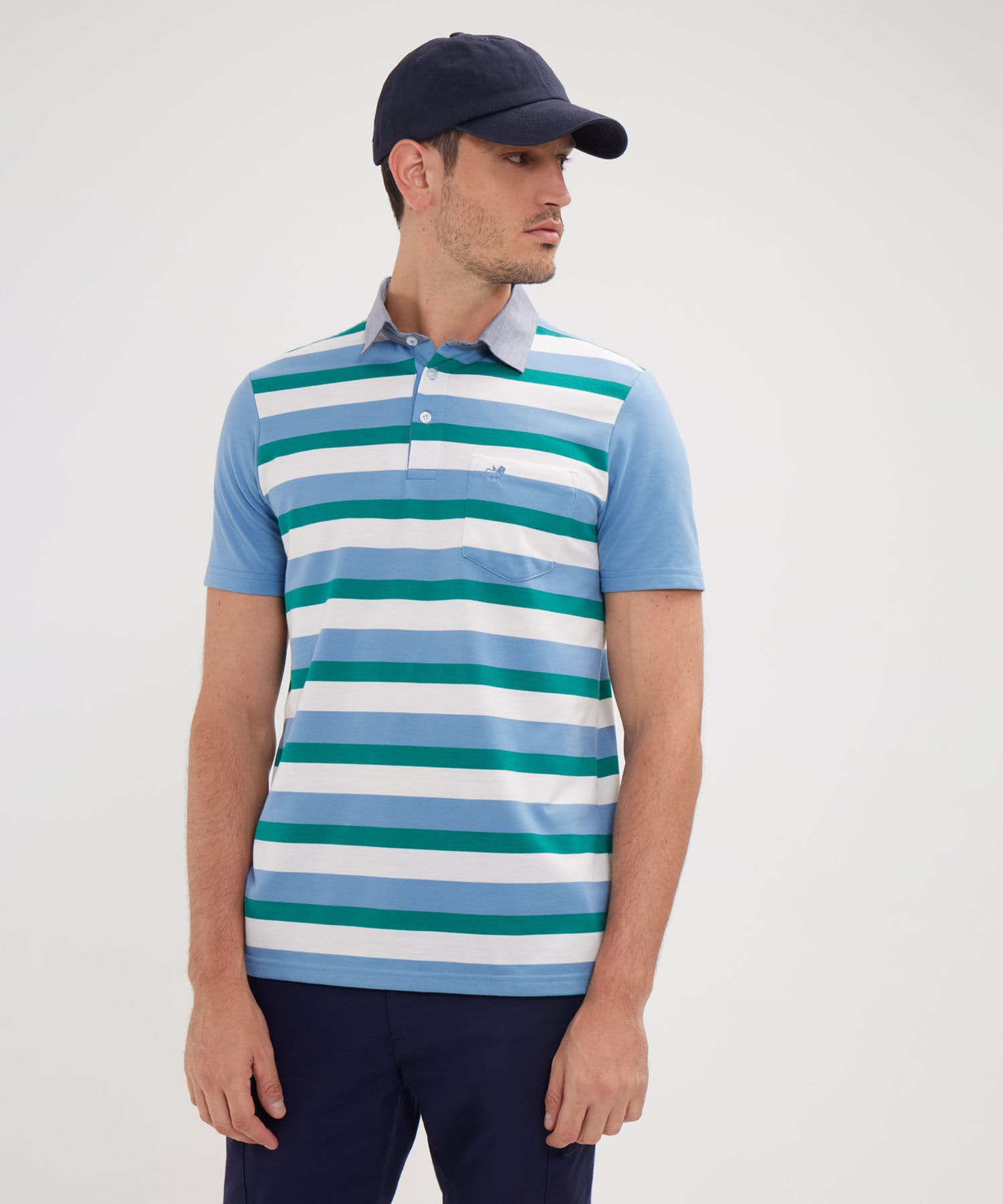 Polo Selva Clásico azul marino para hombre, vista principal