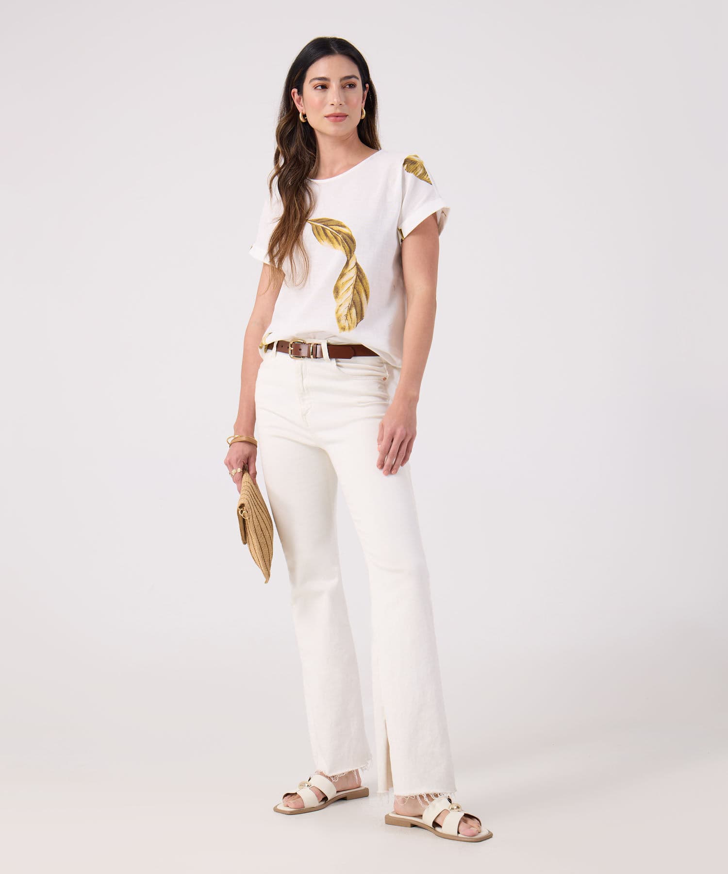 Blusa Horizonte de Viaje blanco para mujer, vista 2