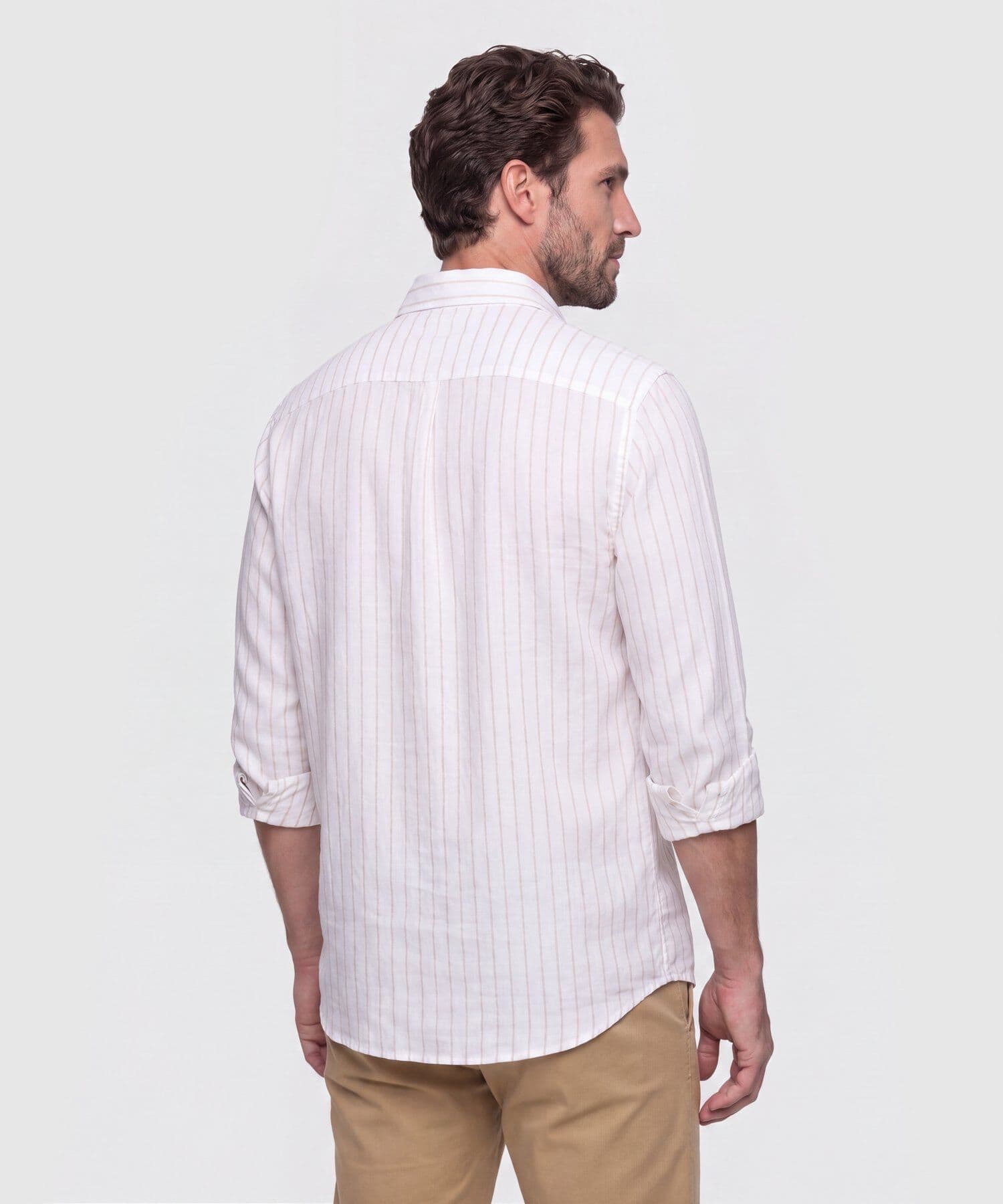 Camisa Emilia Contemporáneo blanco para hombre, vista 4