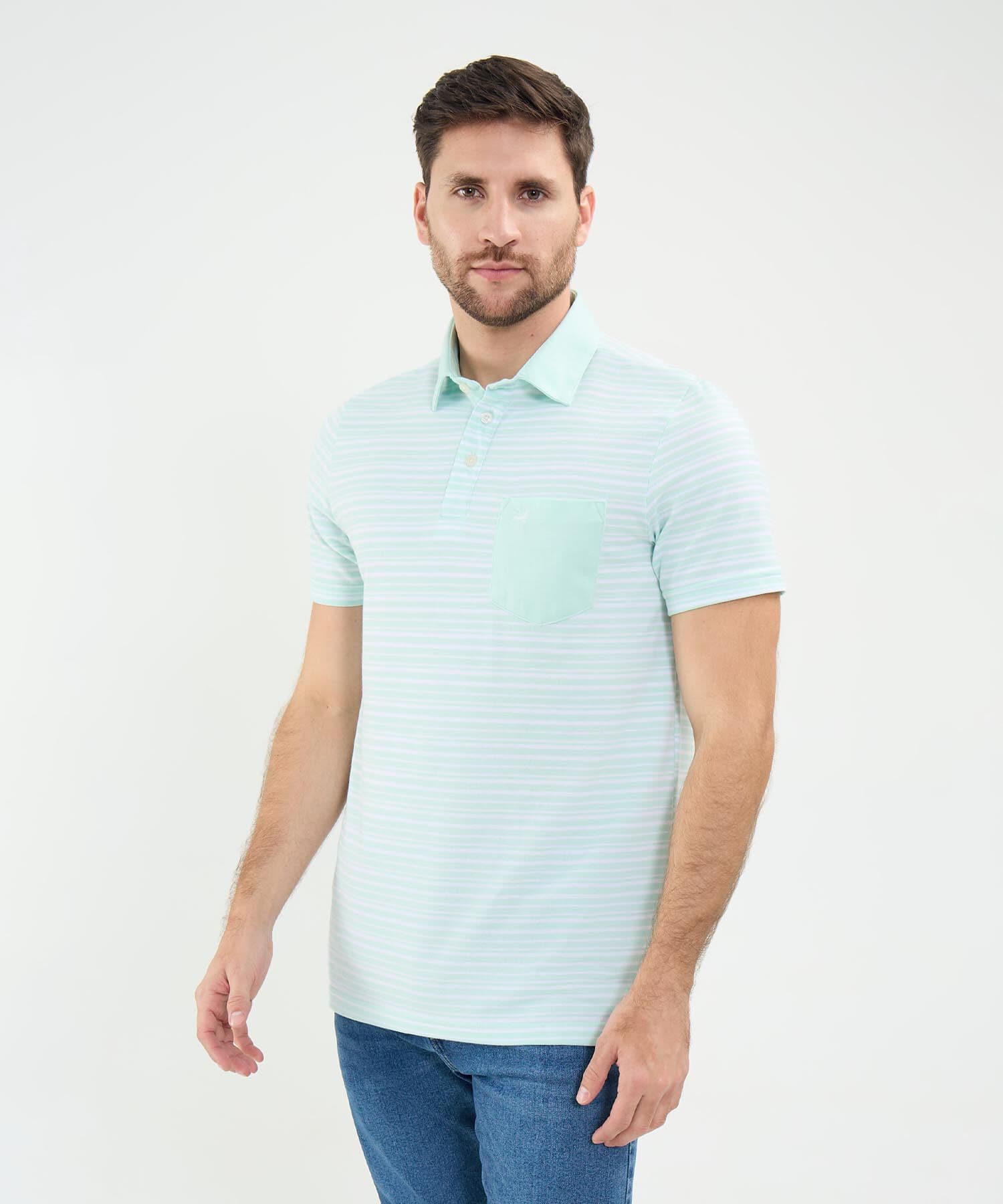 Polo Encanto de Noche verde oliva para hombre, vista principal