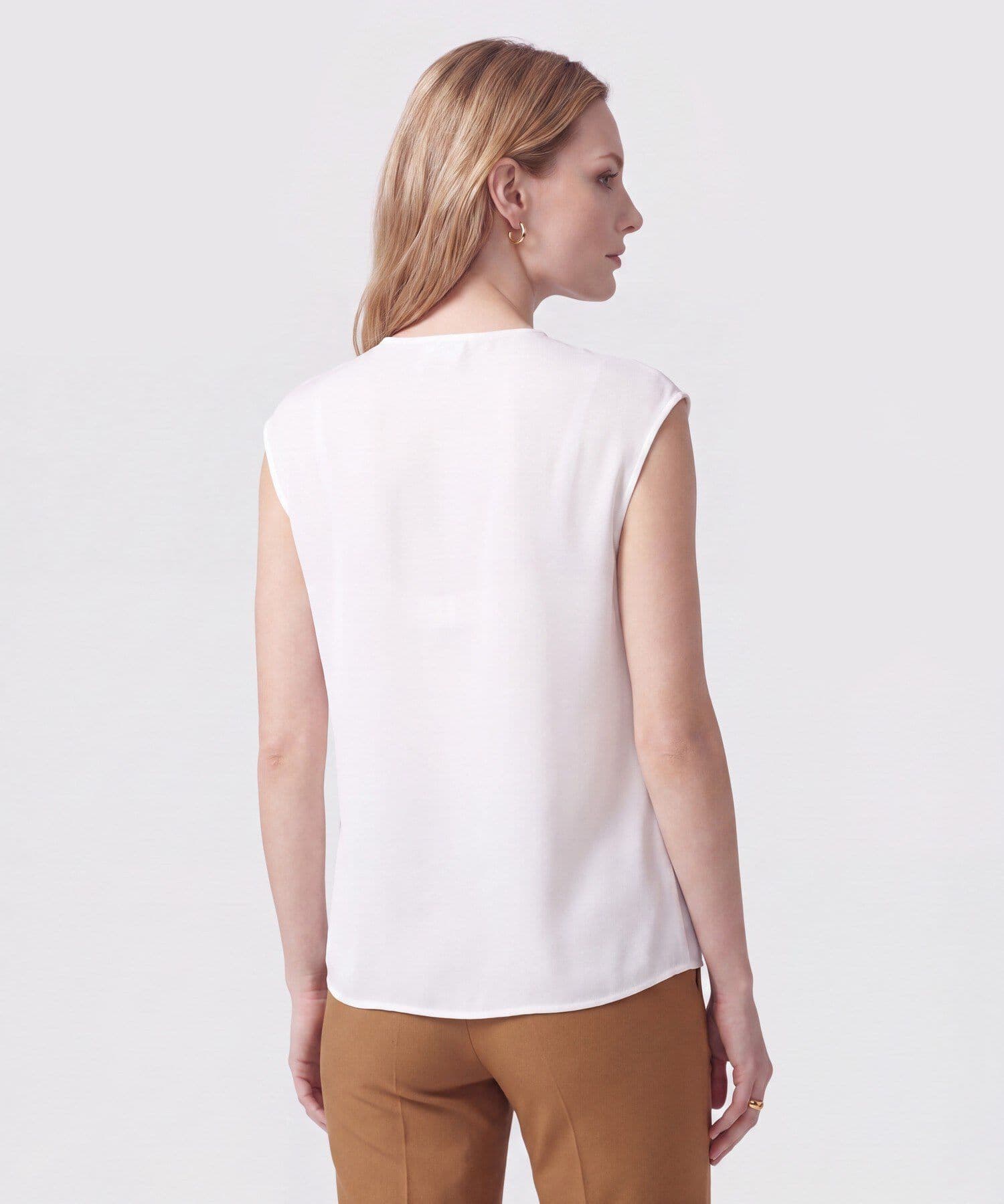 Blusa Violeta Relajado blanco para mujer, vista 4