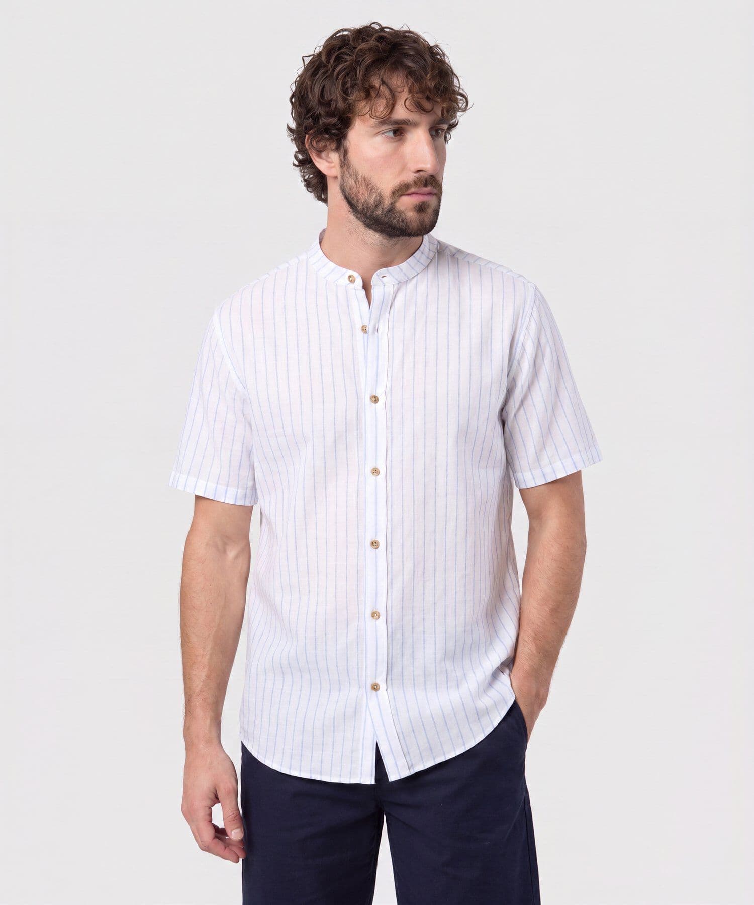 Camisa Cedro Urbano azul marino para hombre, vista principal