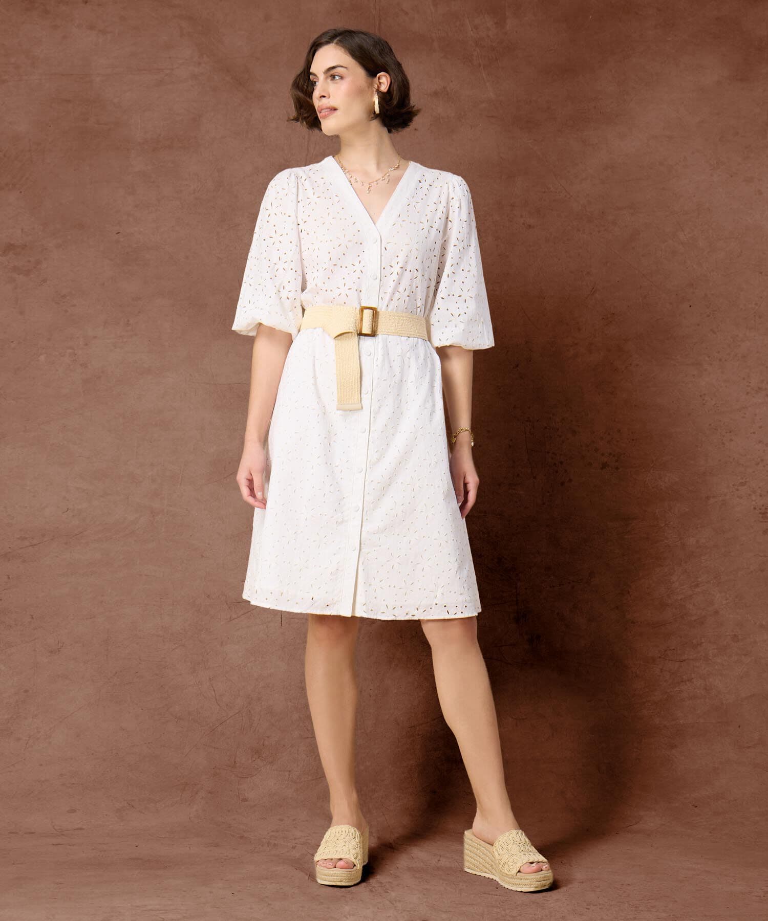 Cinturón Elisa Clásico blanco para mujer, vista 6