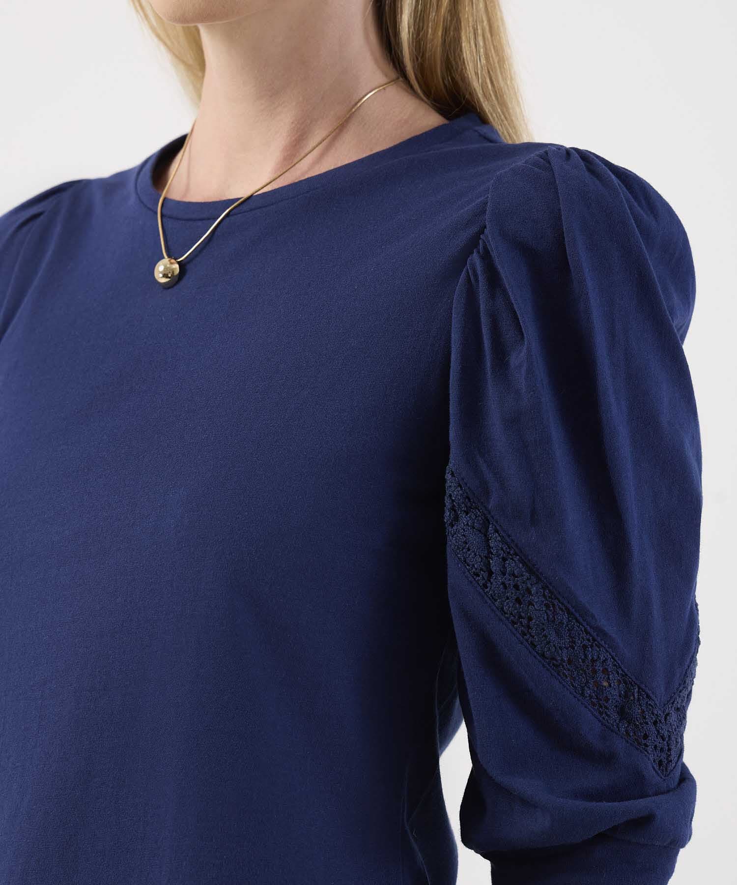 Blusa Isadora Ligero azul marino para mujer, vista 3