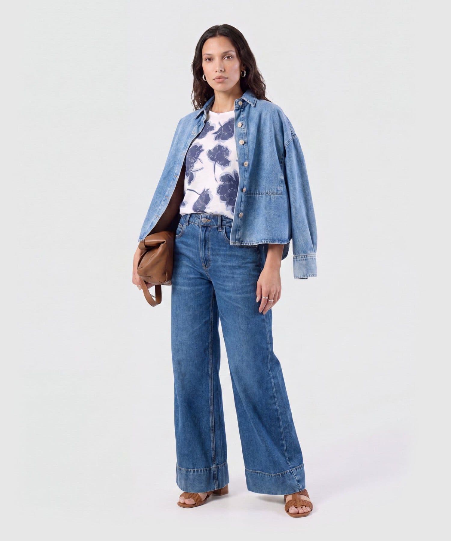 Blusa Renata Suave azul marino para mujer, vista 2