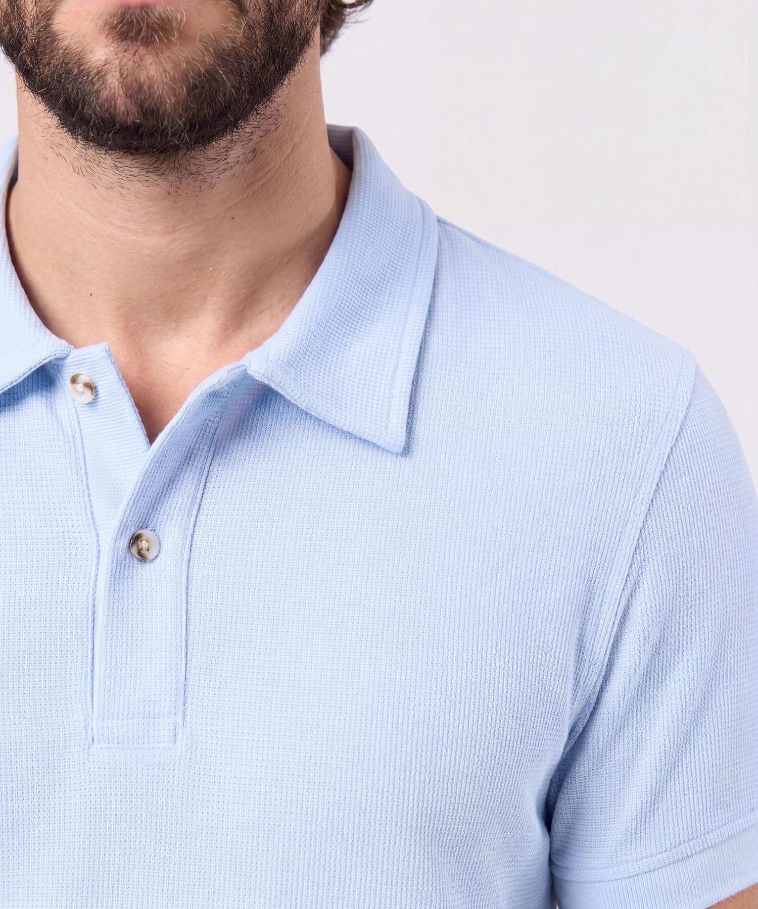 Polo Horizonte Urbano azul marino para hombre, vista 3