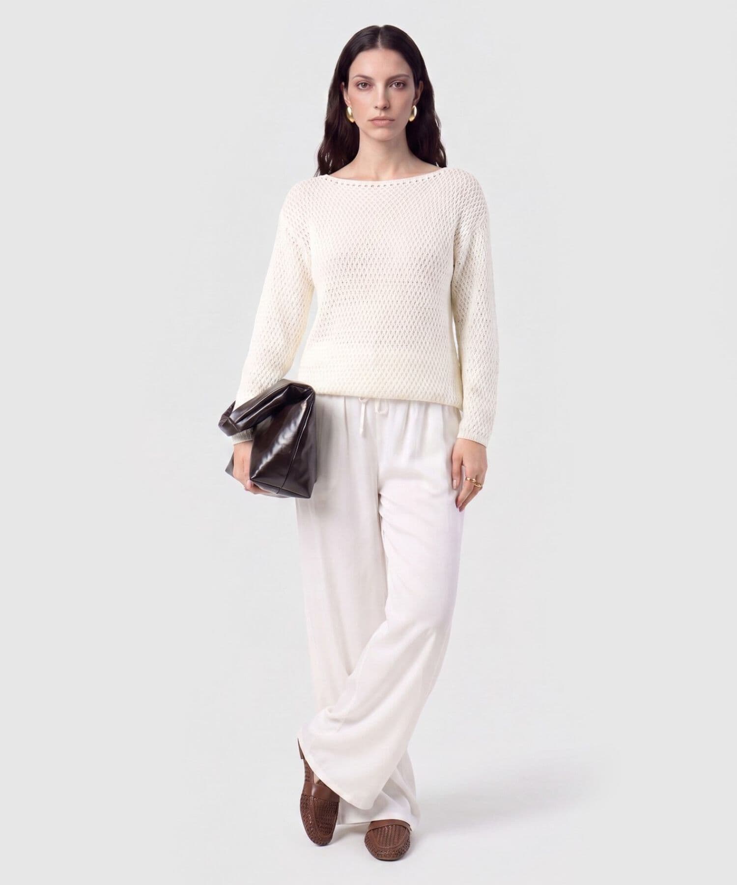 Buzo Jacaranda Fluido blanco para mujer, vista 2
