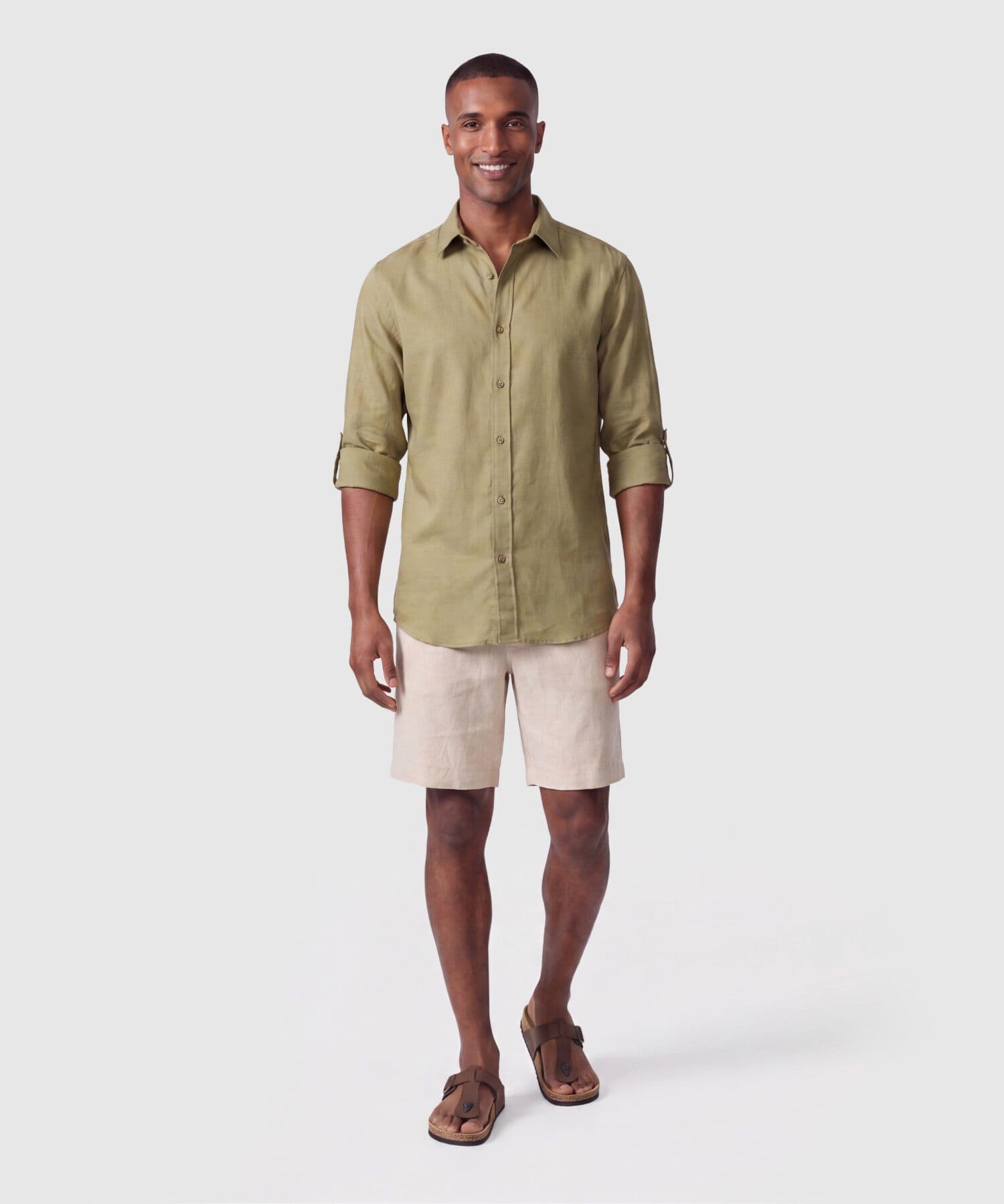 Camisa Laguna Natural verde oliva para hombre, vista 2