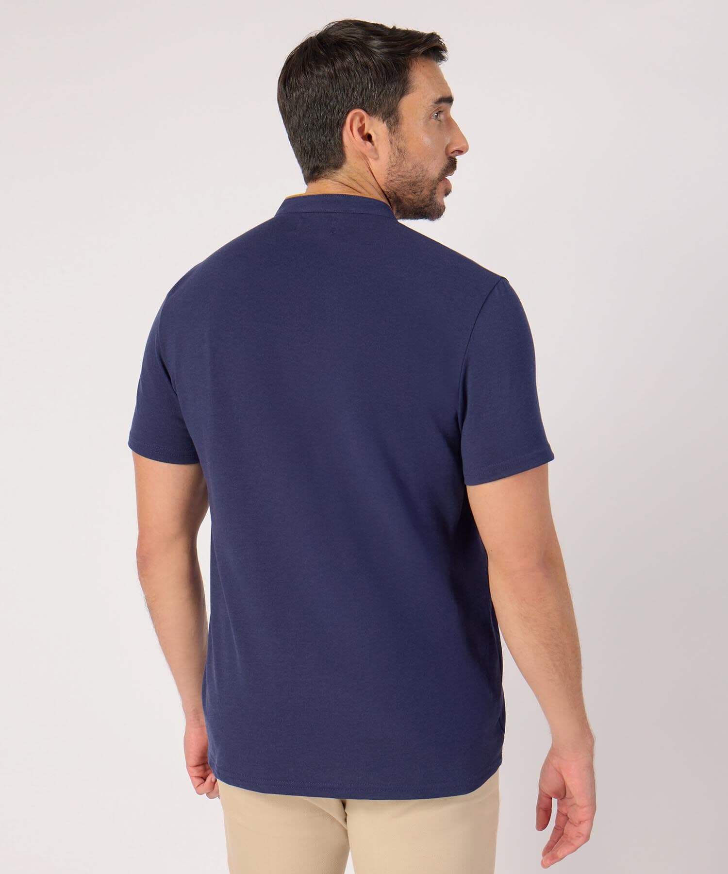 Polo Aura Natural azul marino para hombre, vista 4