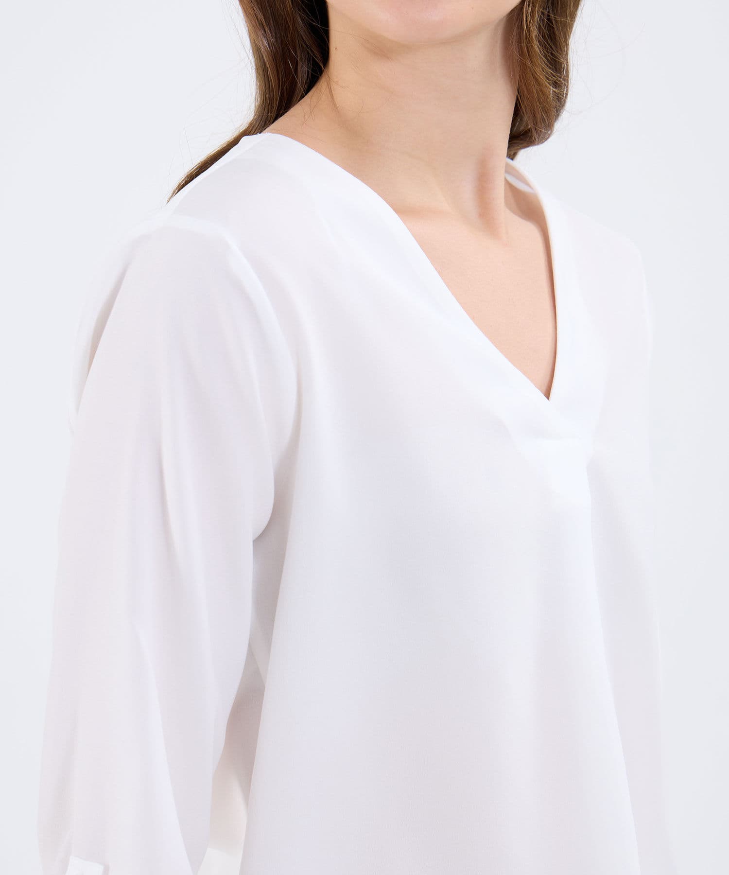 Blusa Niebla Contemporáneo blanco para mujer, vista 3