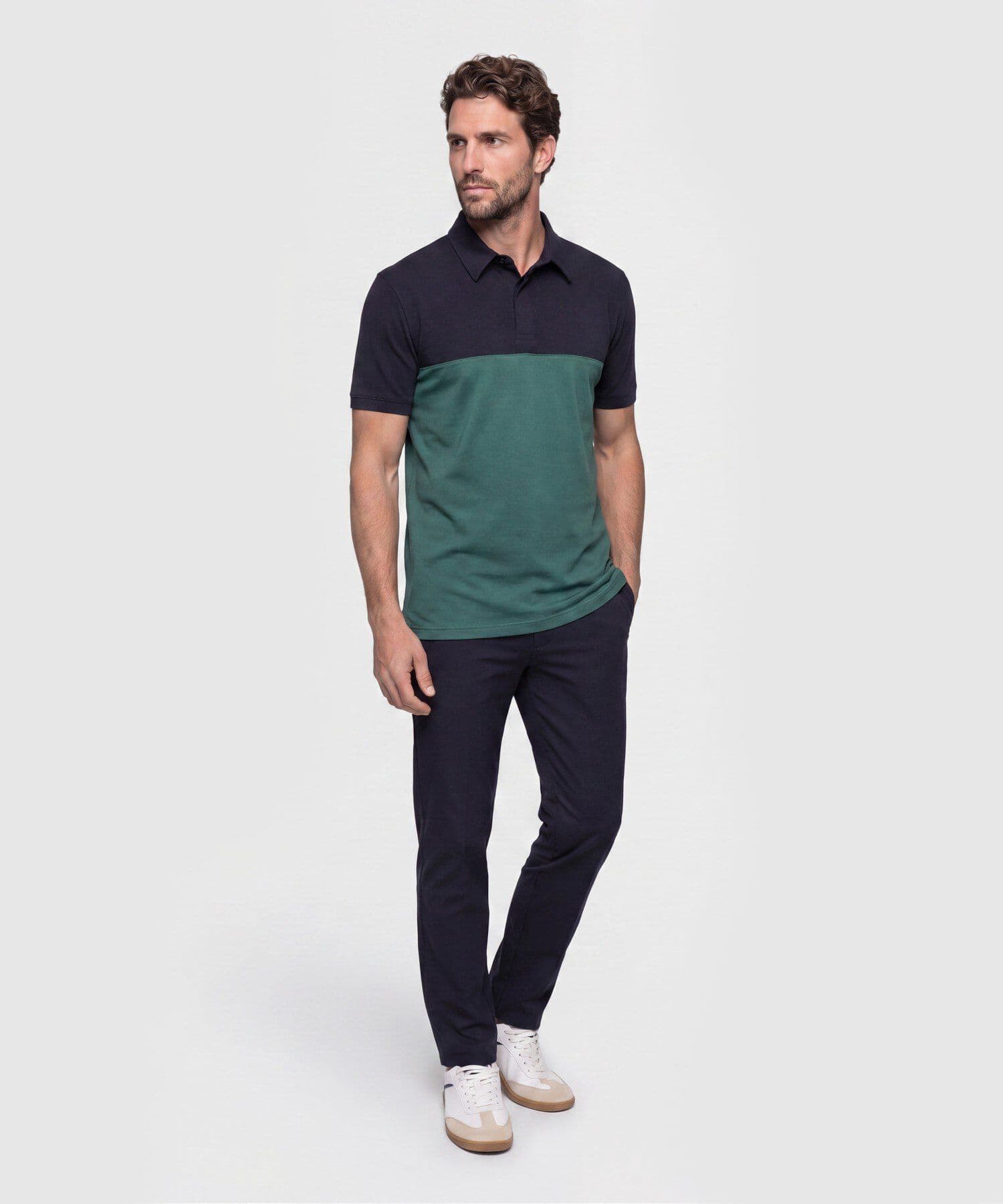 Polo Jacaranda Clásico azul marino para hombre, vista 2