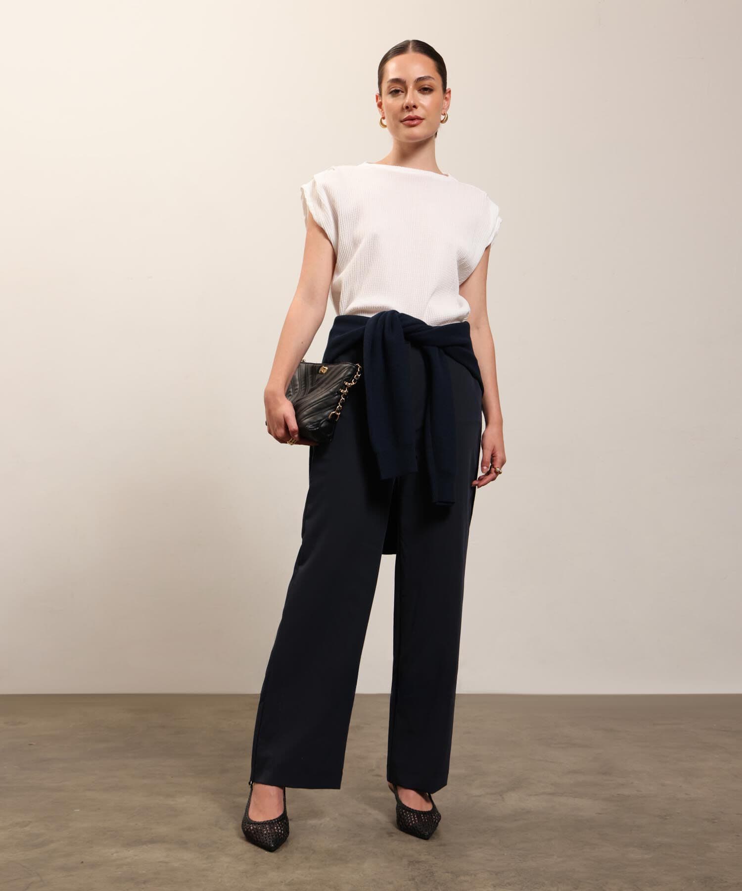 Camiseta Guayacán Texturizado blanco para mujer, vista 2