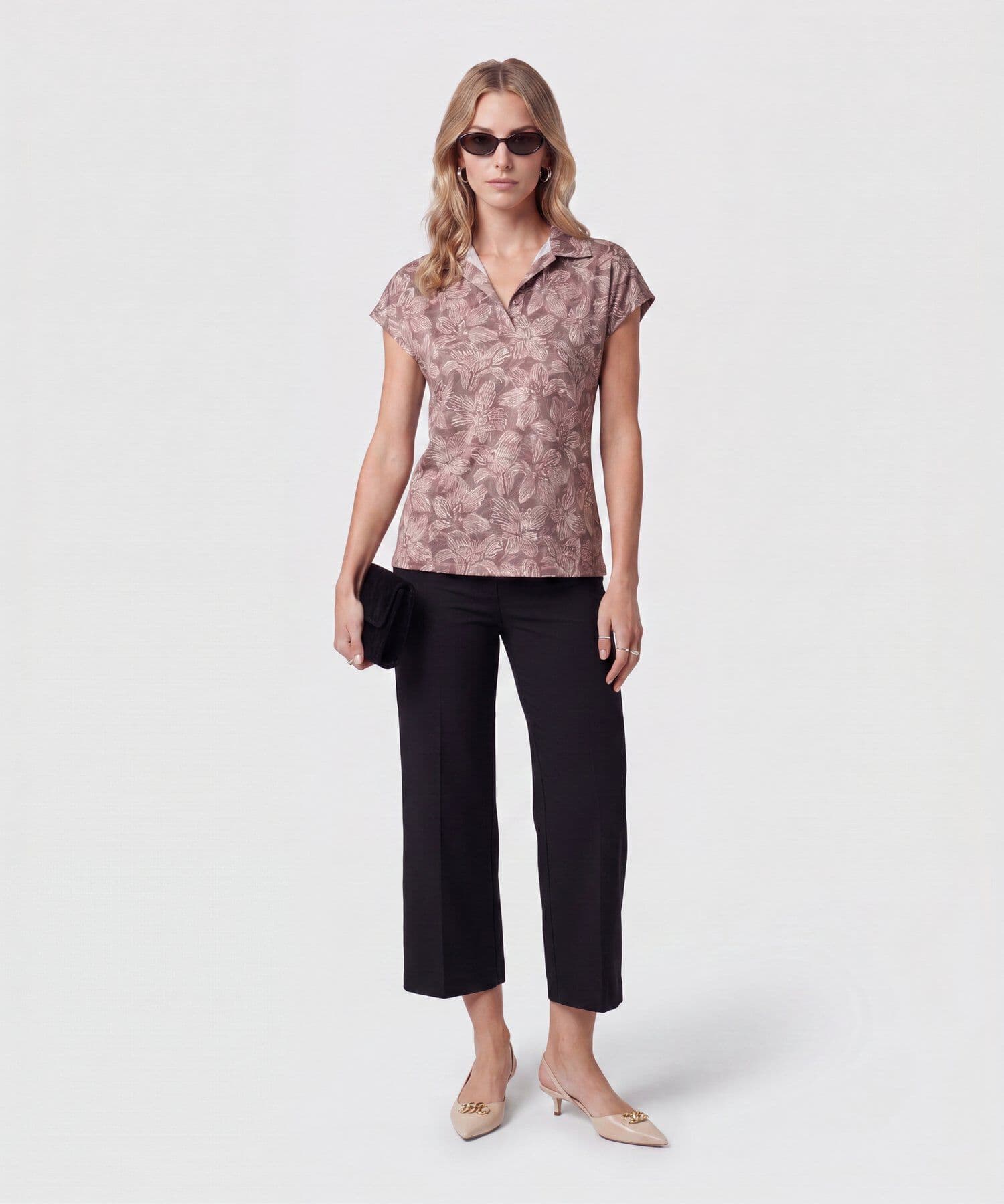 Blusa Renata Natural café para mujer, vista 2
