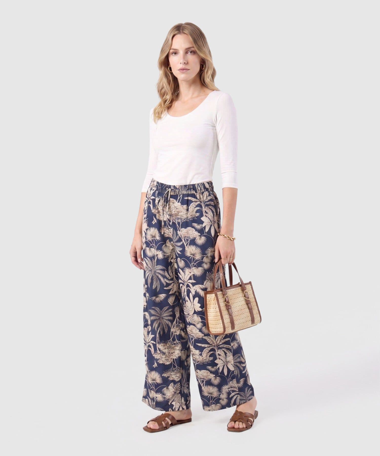 Pantalón Julieta de Viaje azul marino para mujer, vista 2