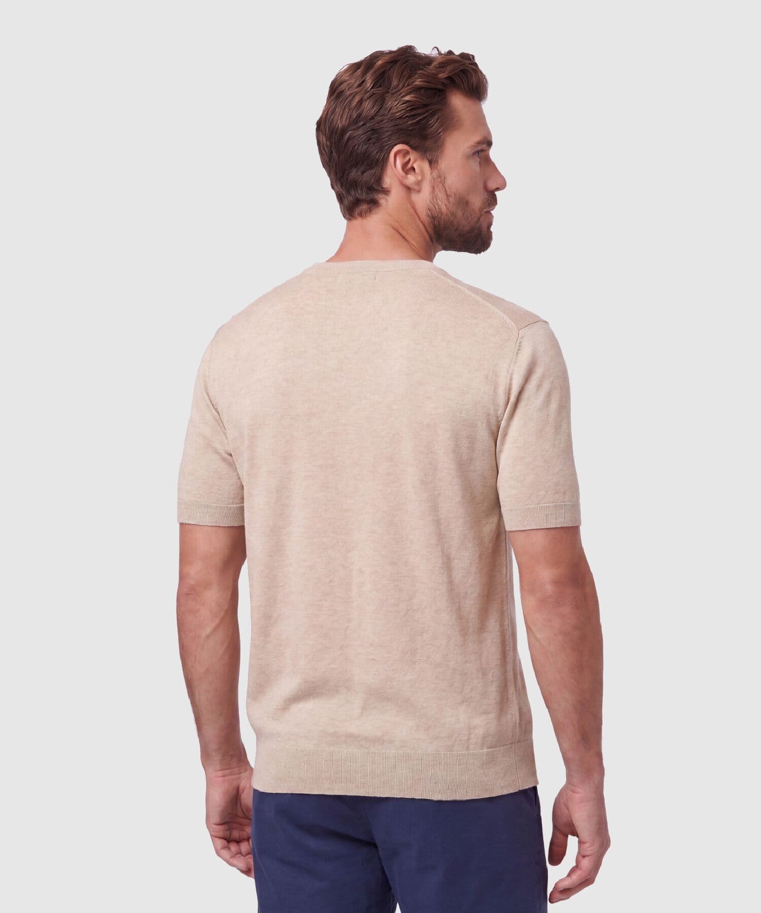 Camiseta Niebla Edición Lino arena para hombre, vista 4