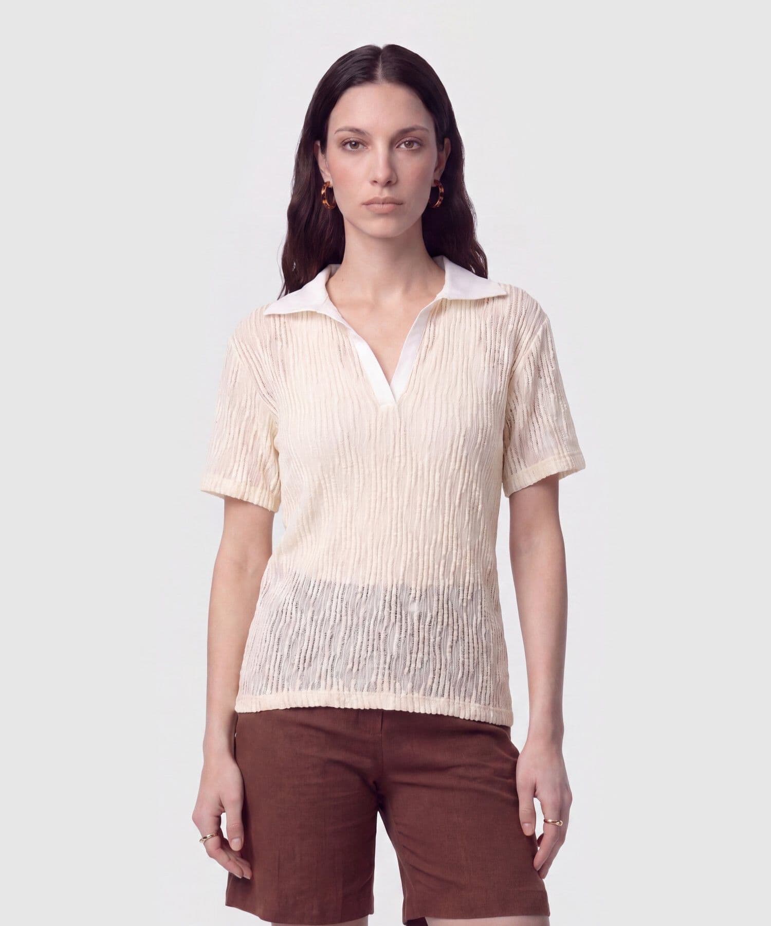 Polo Selva de Día lila para mujer, vista principal