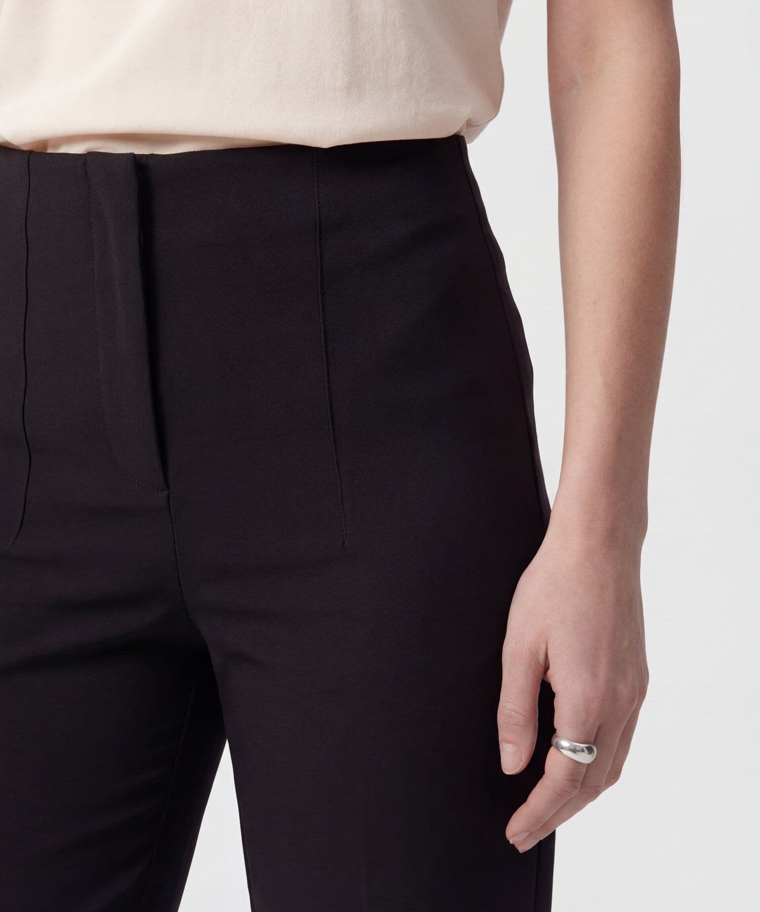 Pantalón Litoral Relajado negro para mujer, vista 3