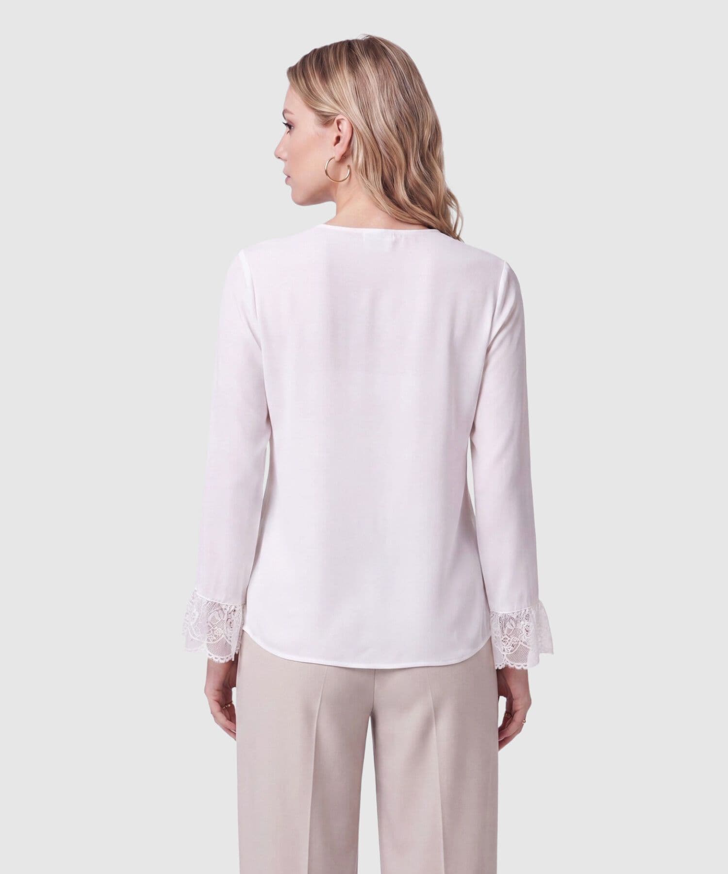 Blusa Dorada Contemporáneo blanco para mujer, vista 4
