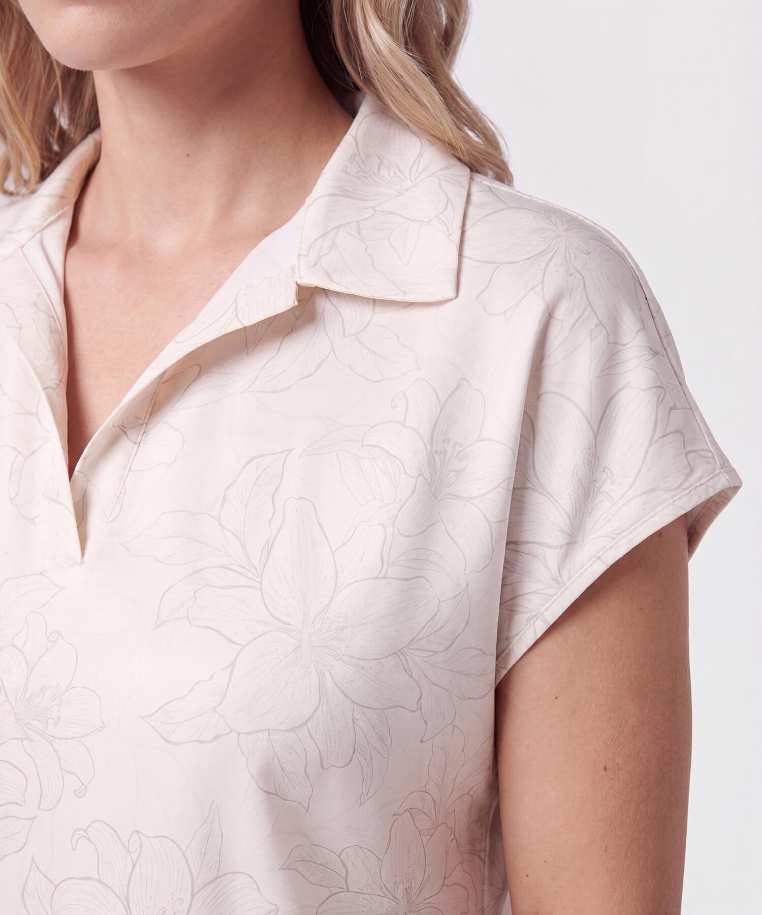 Blusa Dorada Relajado arena para mujer, vista 3