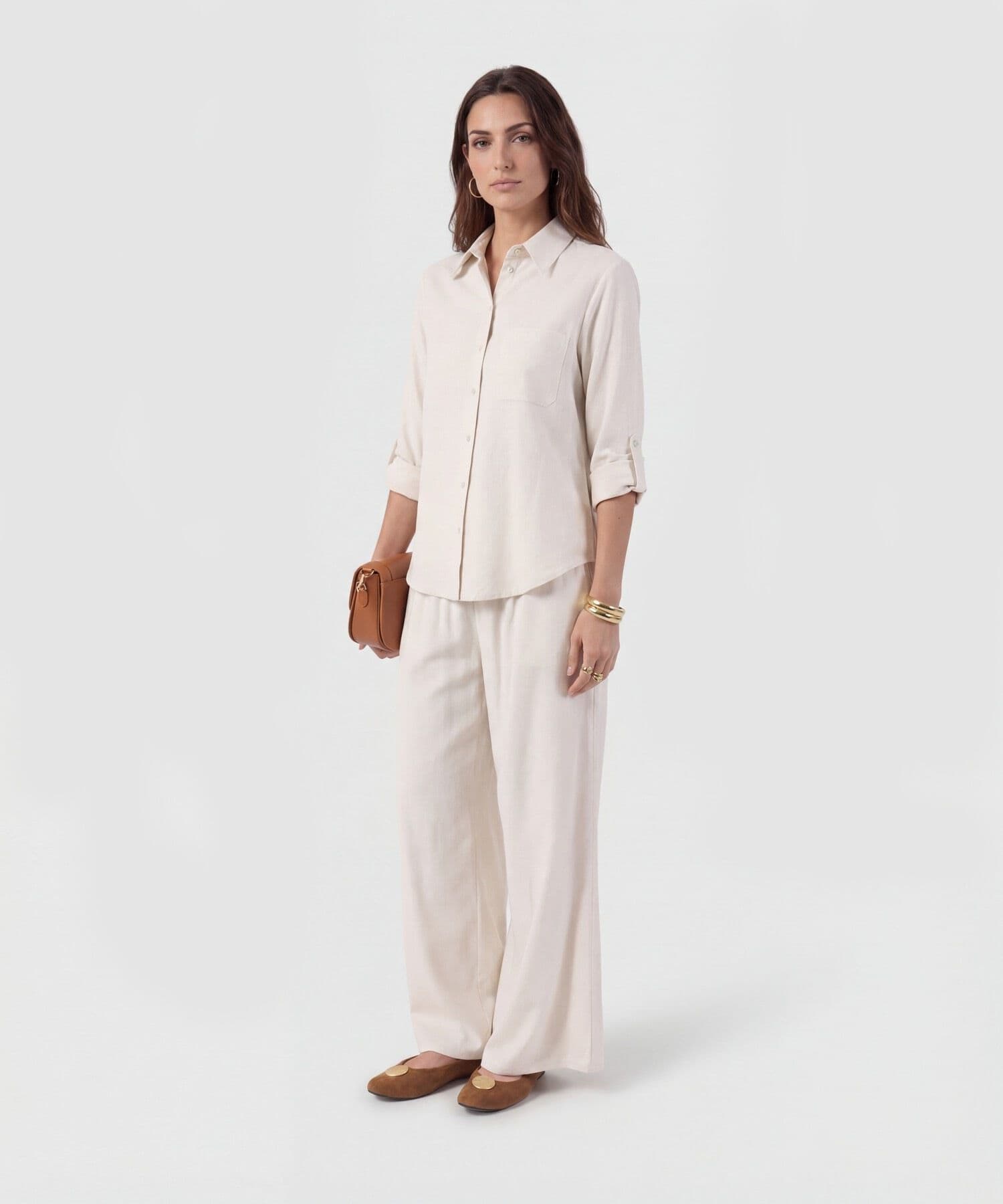 Camisa Litoral Contemporáneo azul índigo para mujer, vista 2