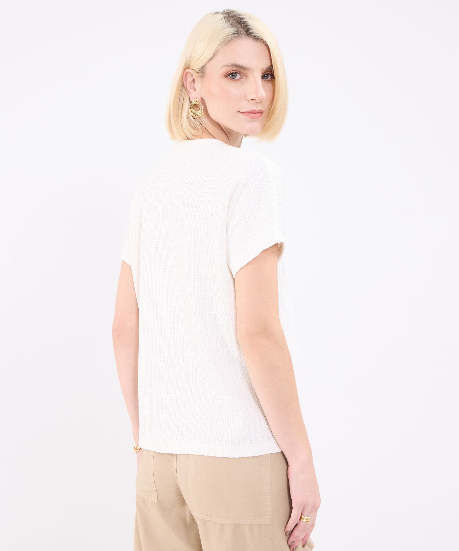Camiseta Cauce Ligero blanco para mujer, vista 3