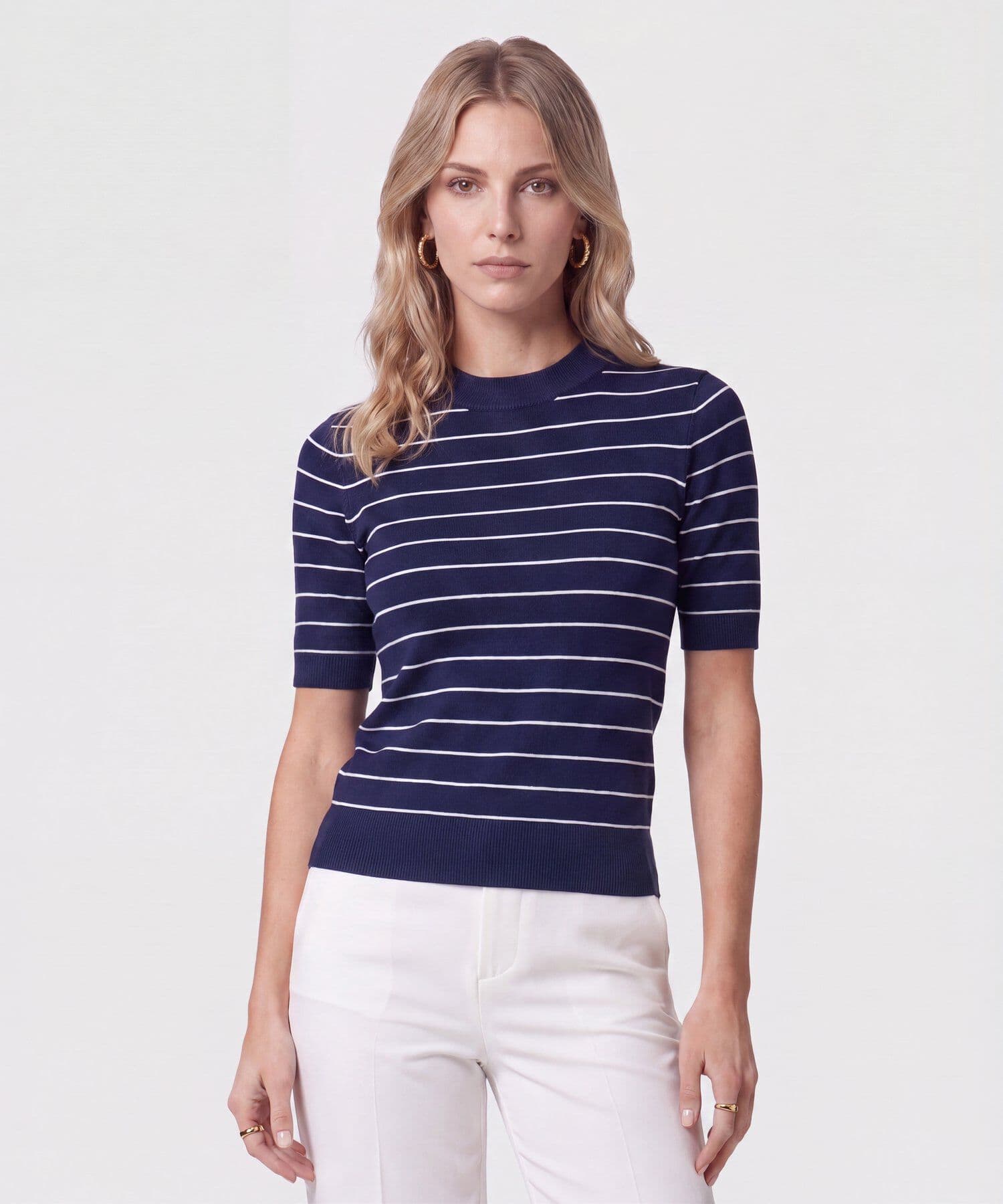 Camiseta Oliva Natural azul marino para mujer, vista principal