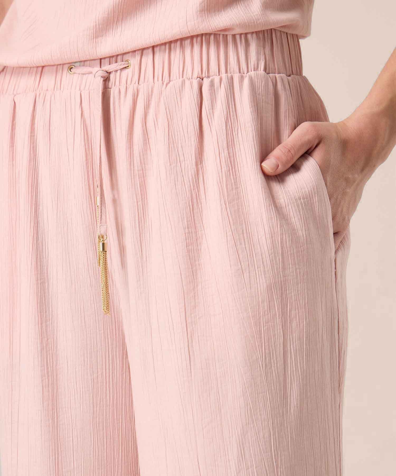 Pantalón Calima Edición Lino rosa empolvado para mujer, vista 3