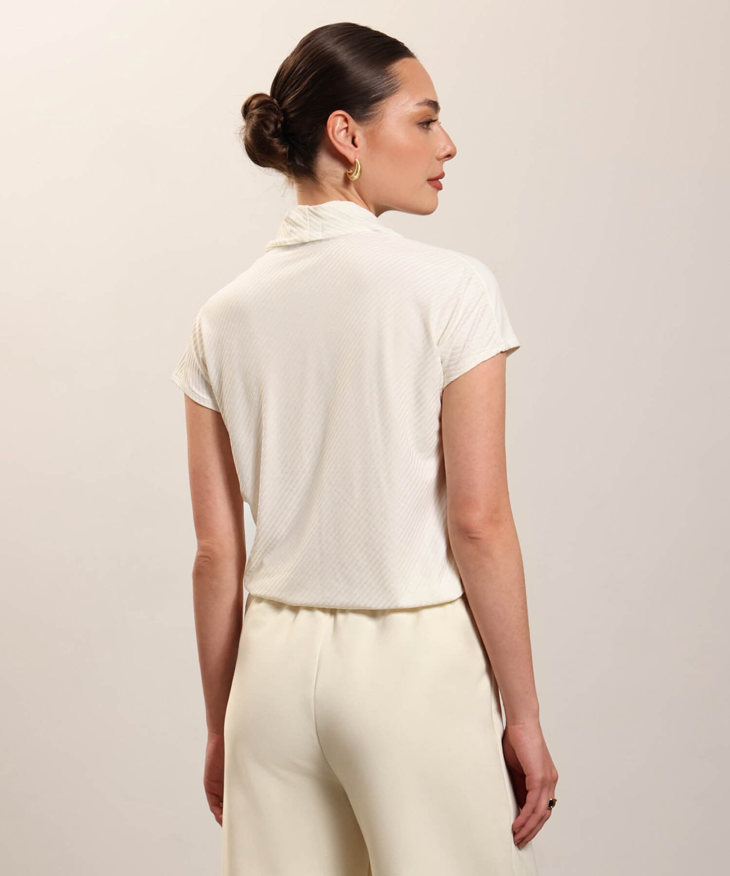Camiseta Orquídea de Ciudad blanco para mujer, vista 4
