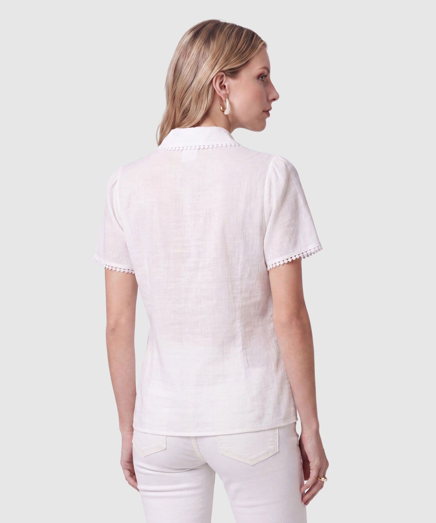 Camisa Encanto Clásico blanco para mujer, vista 4