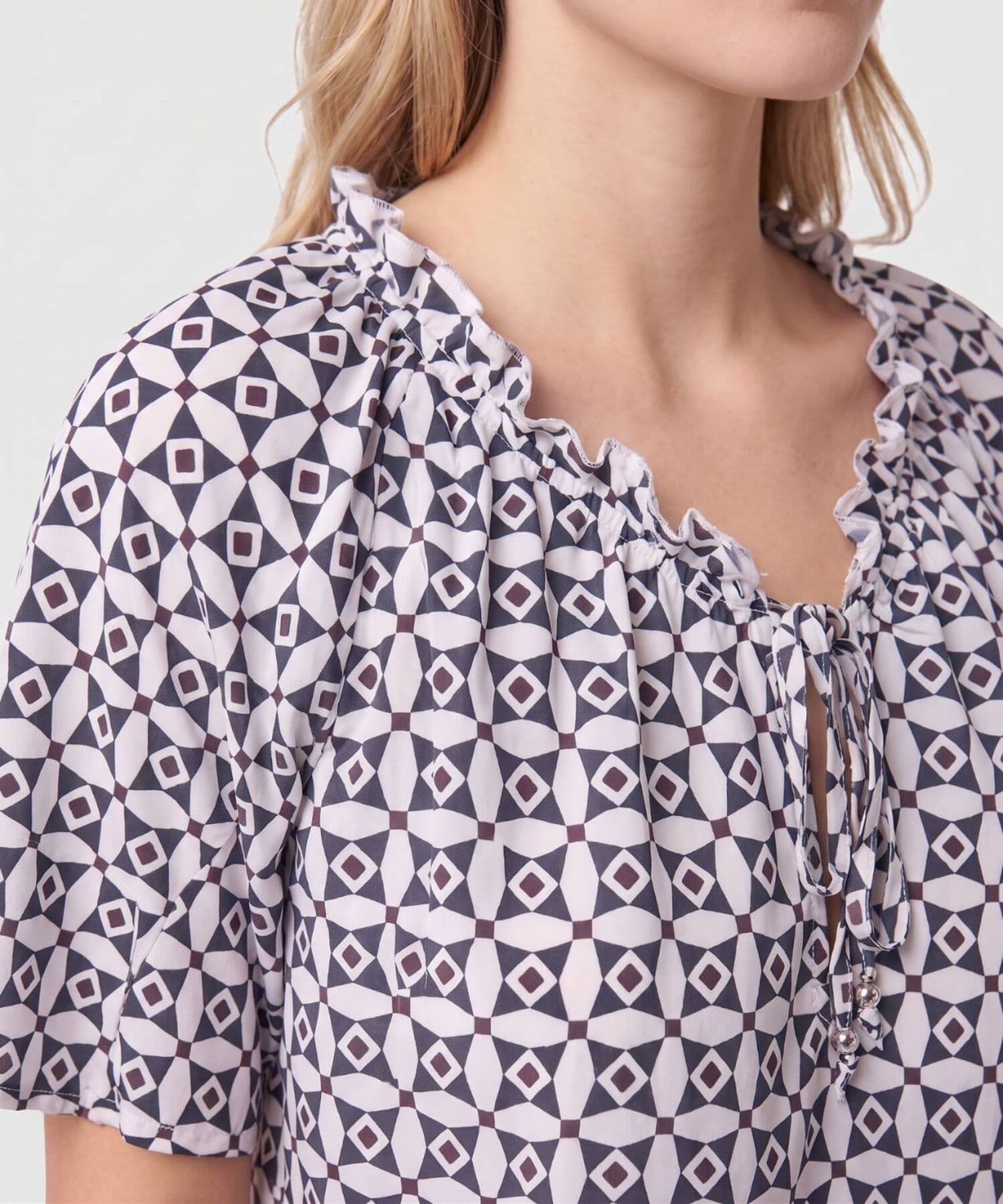 Blusa Aura de Noche blanco para mujer, vista 3