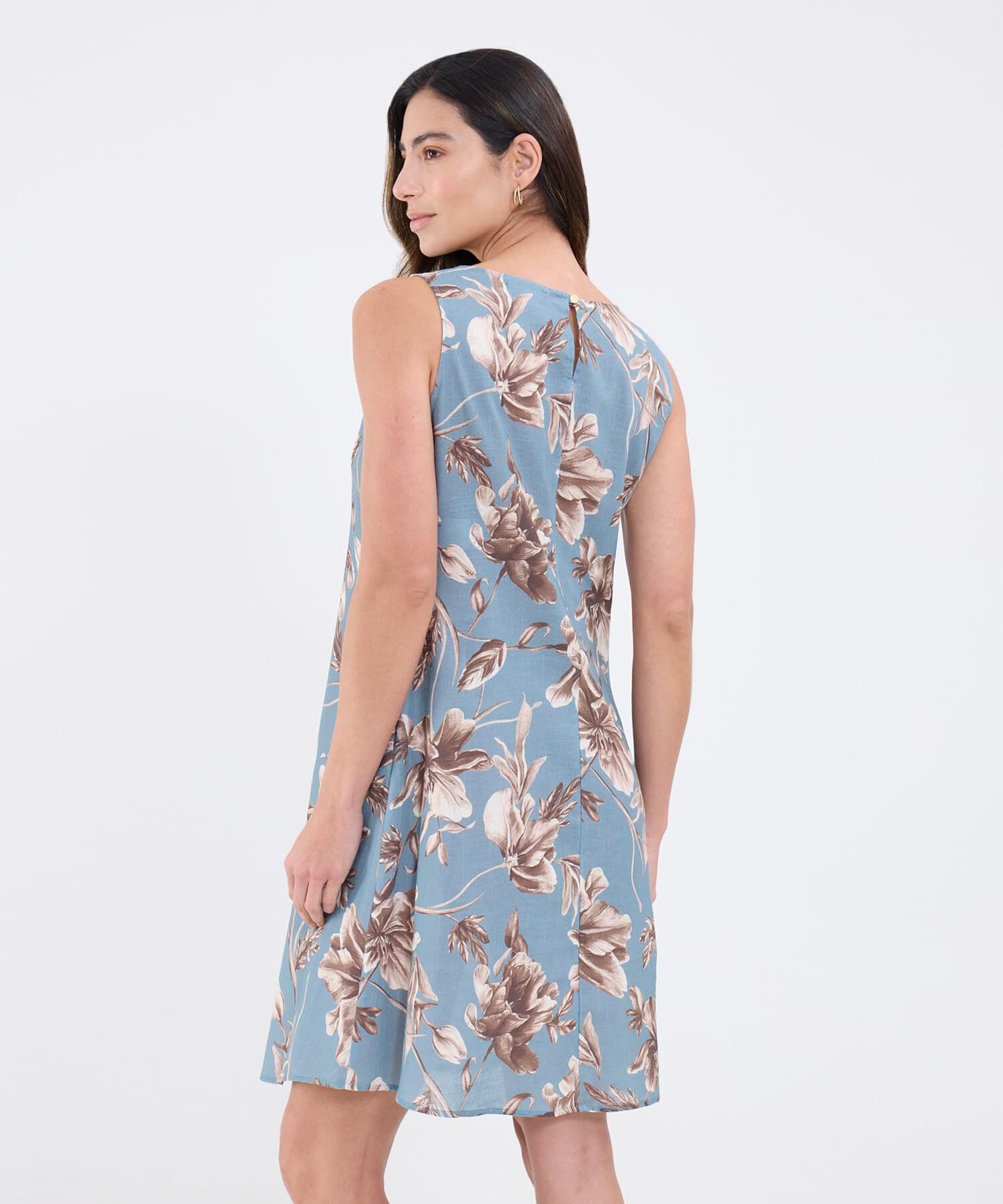 Vestido Oliva Clásico azul marino para mujer, vista 4