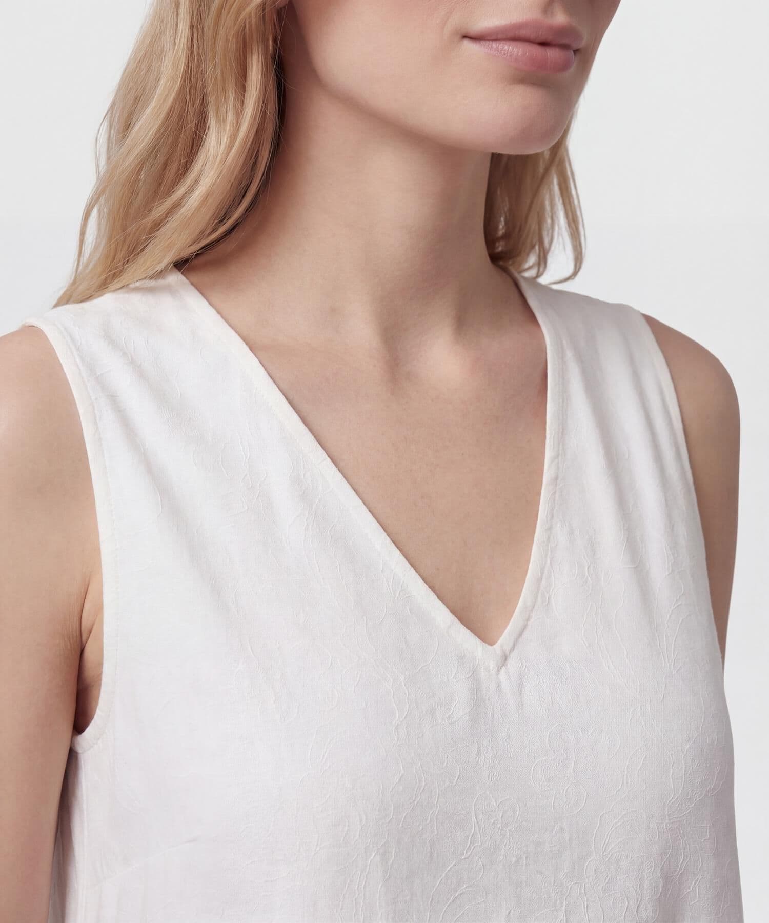 Vestido Laguna Fluido blanco para mujer, vista 3