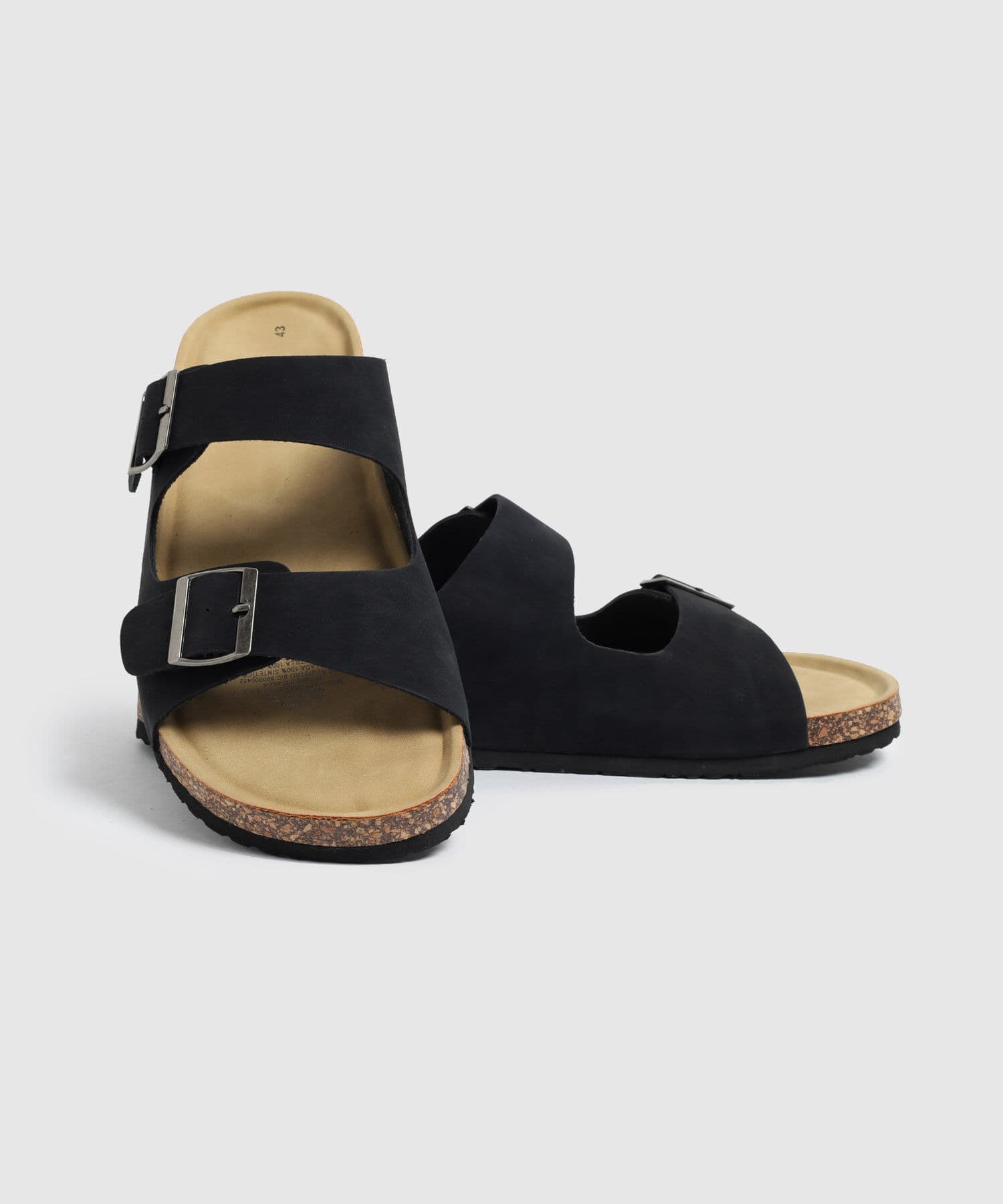 Sandalia Flora Relajado negro para hombre, vista 4