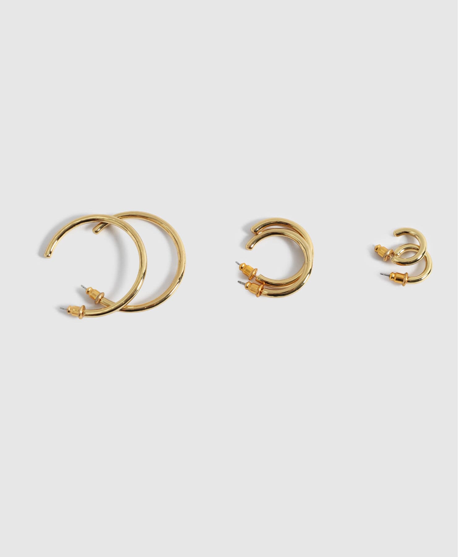 Aretes Marea Suave dorado para mujer, vista 3