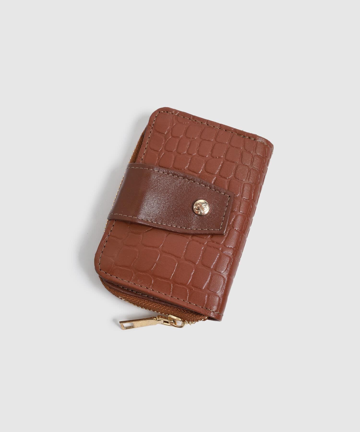Billetera Dorada Edición Índigo café para mujer, vista 3