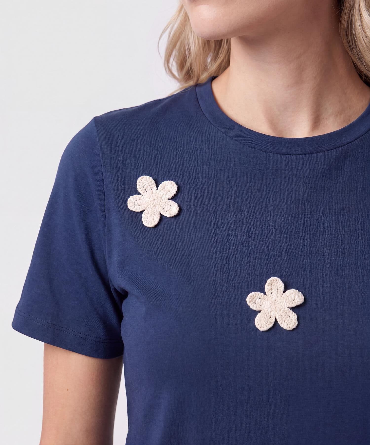 Camiseta Carmín Urbano azul marino para mujer, vista 3